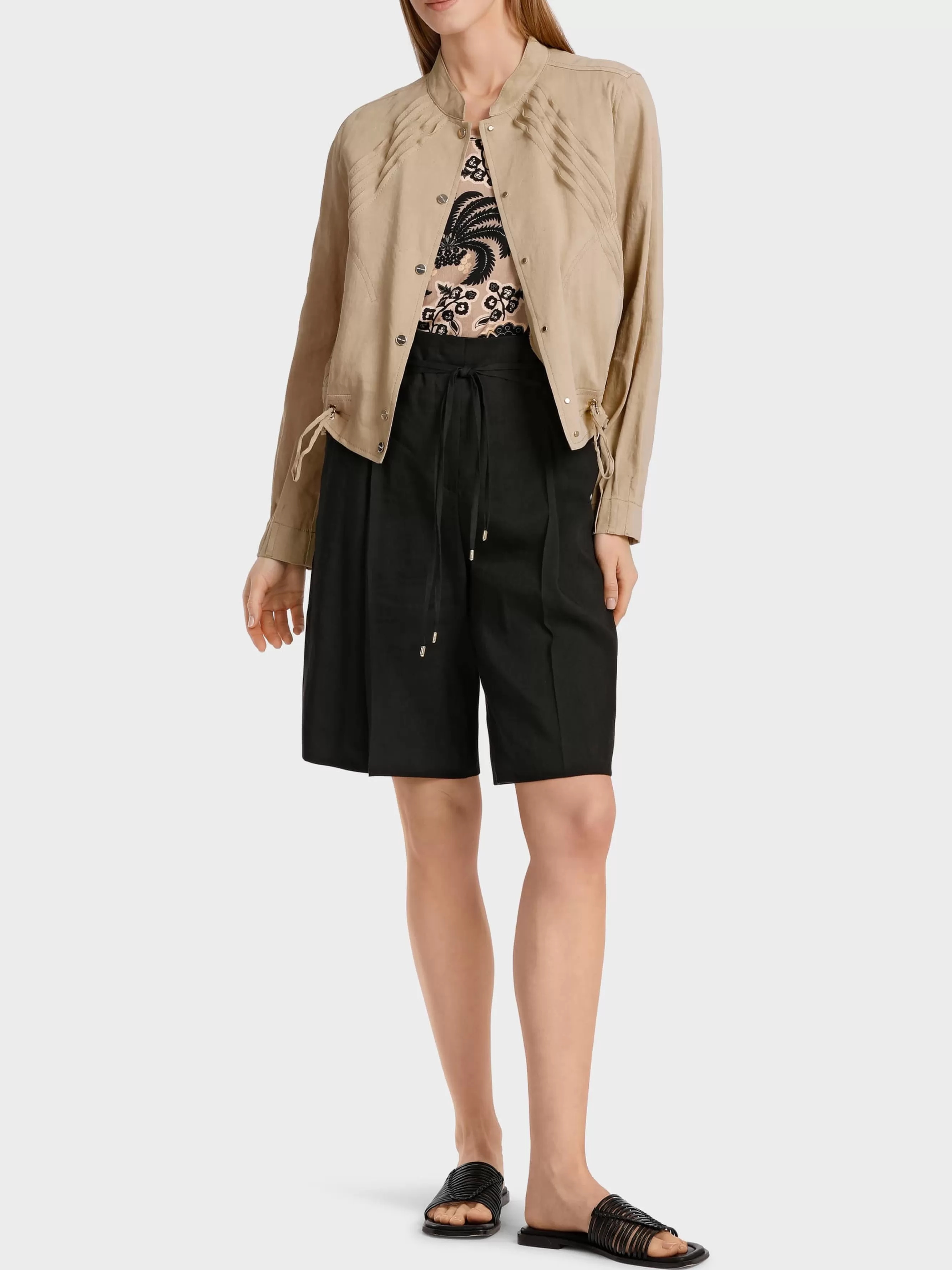 Marc Cain Jacken-KURZE JACKE MIT TAILORING-DETAILS deep sand