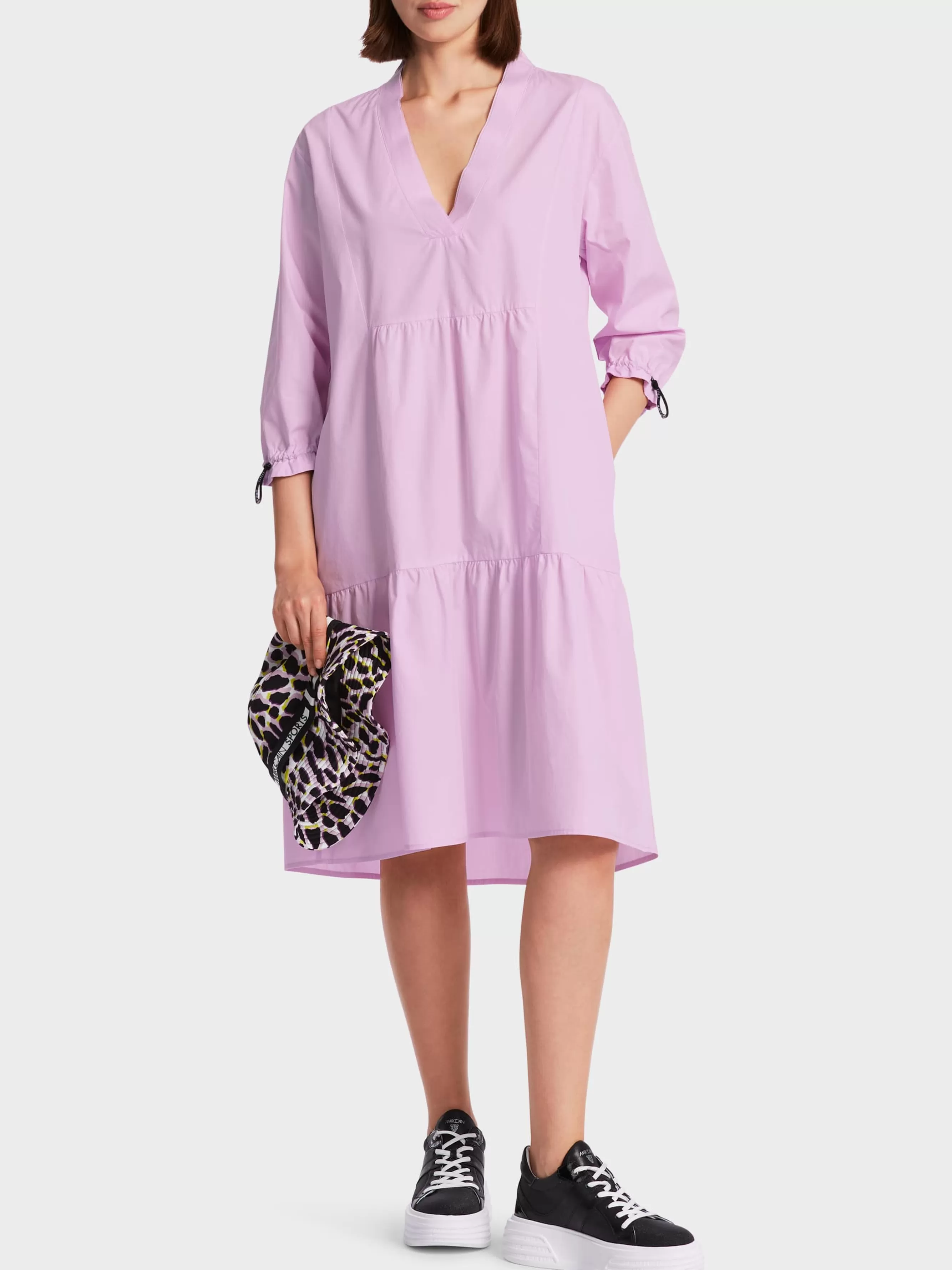 Marc Cain Kleider-KURZES STUFENKLEID "RETHINK TOGETHER" bright pink lavender