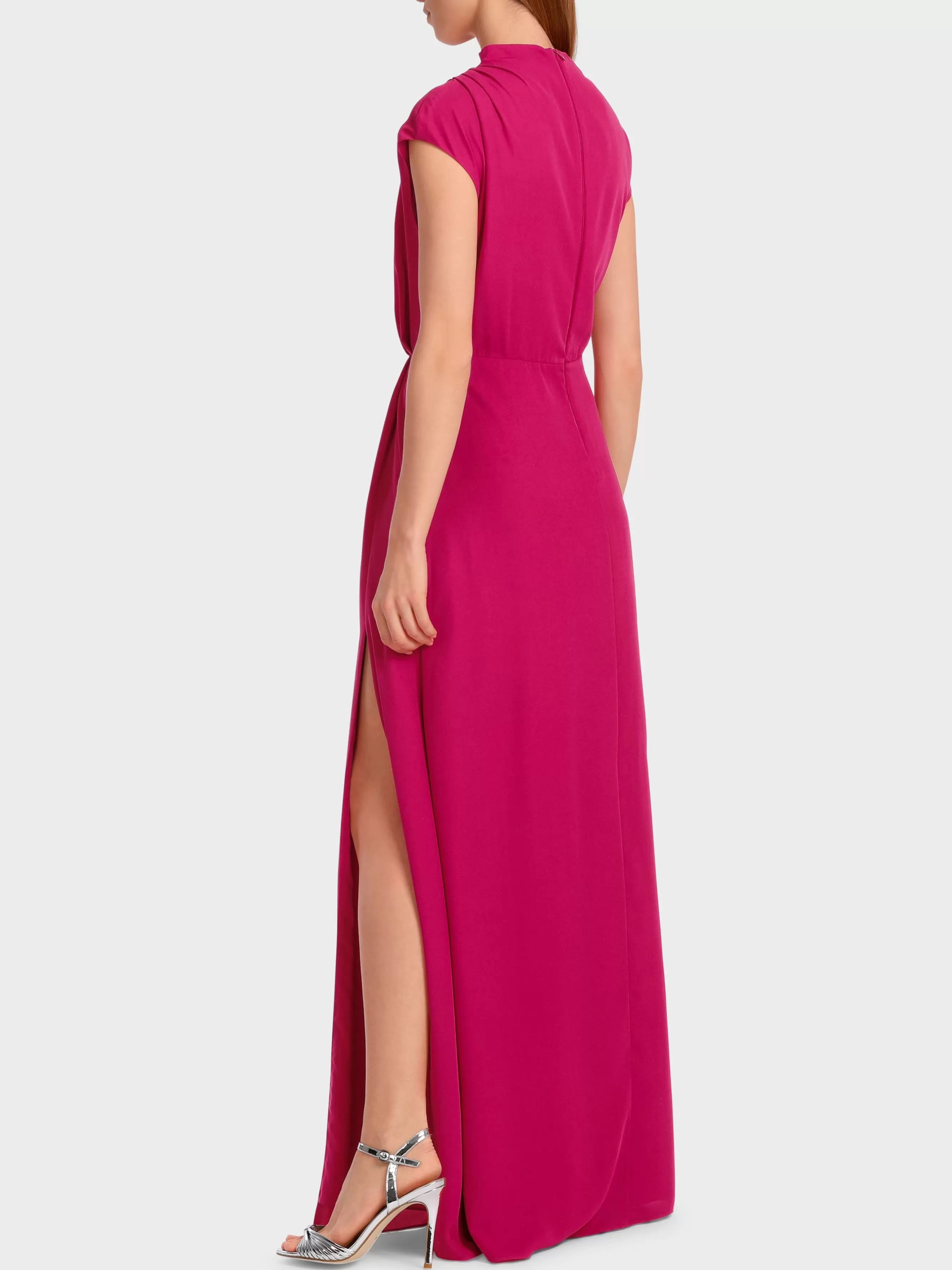 Marc Cain Kleider-LANGES KLEID MIT FALTENEINSATZ deep fuchsia