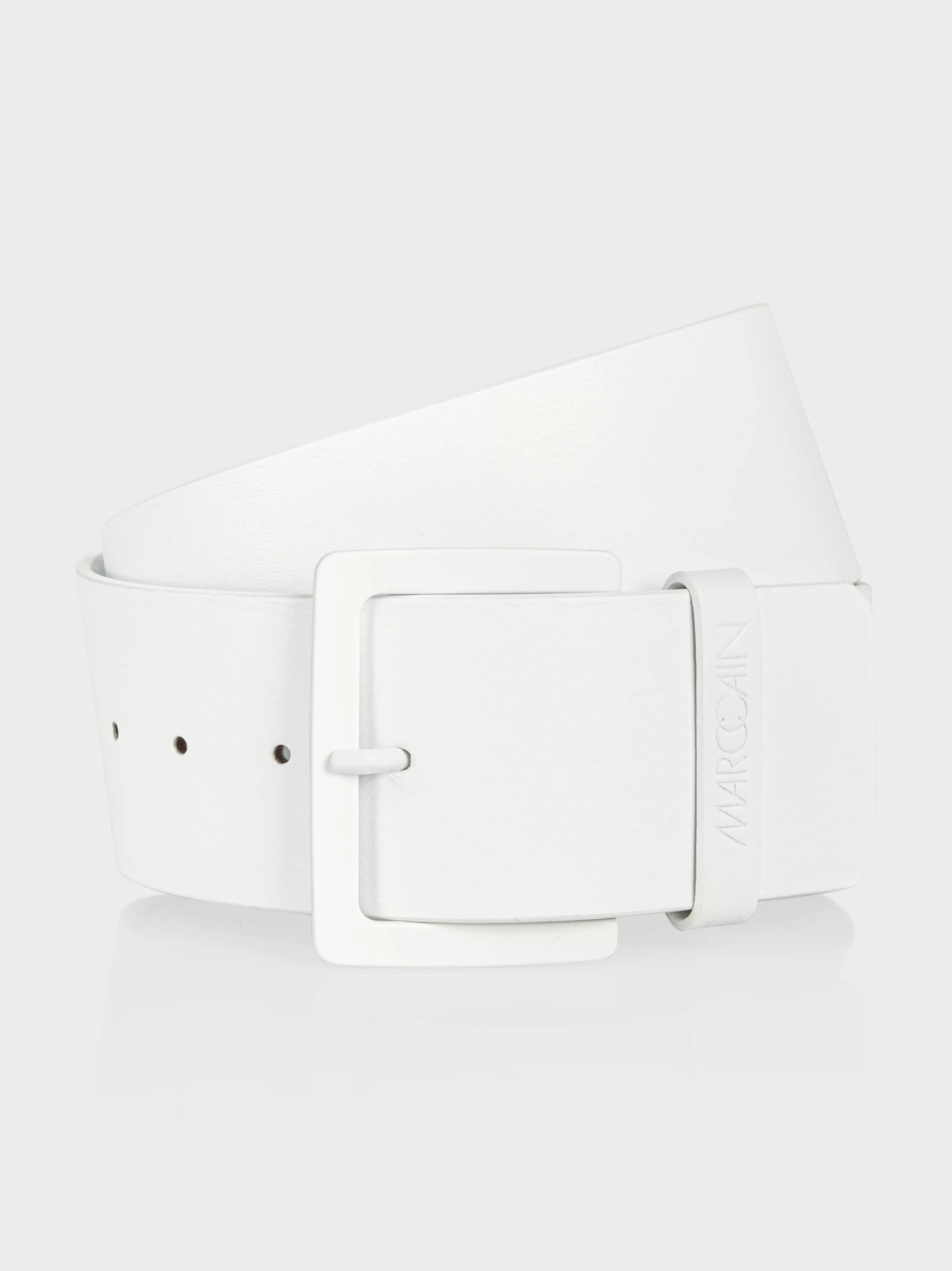 Marc Cain Accessoires-LEDERGÜRTEL MIT METALLSCHLIEßE off-white