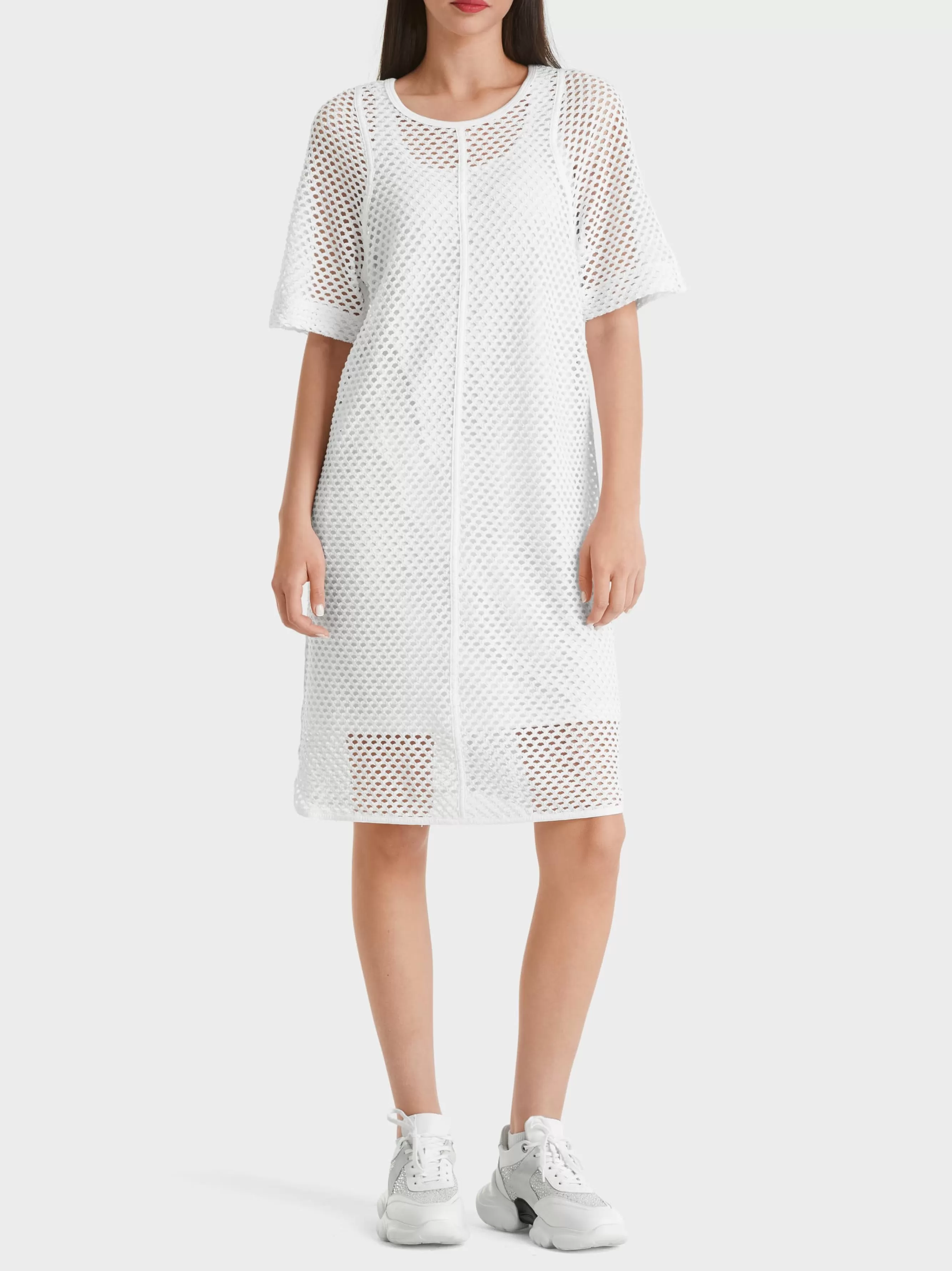 Marc Cain Kleider-LEGERES NETZKLEID white