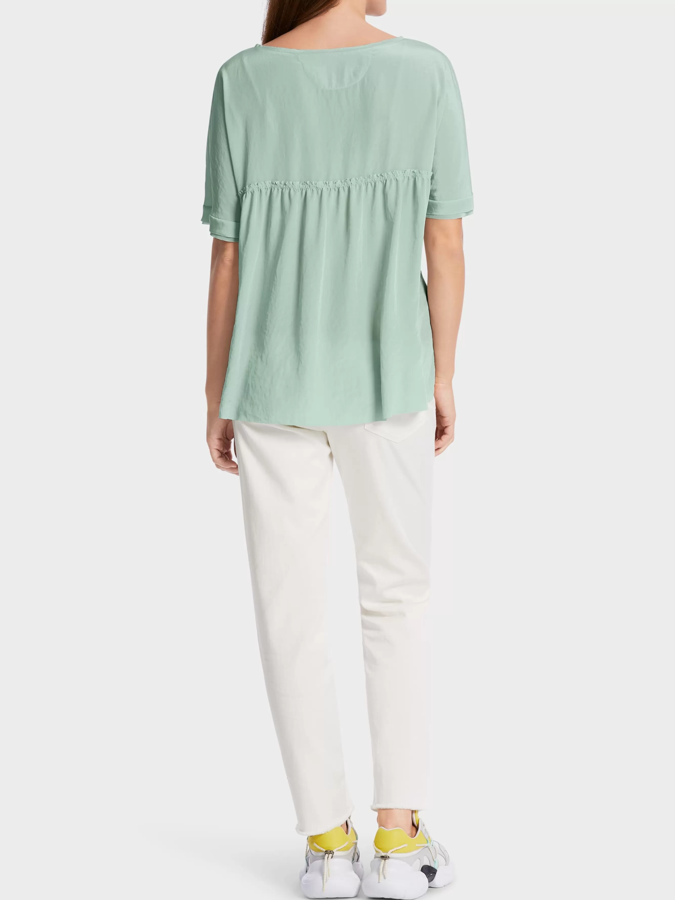 Marc Cain Blusen & Tuniken-LEICHTE BLUSE MIT KIMONO-ÄRMEL soft sage