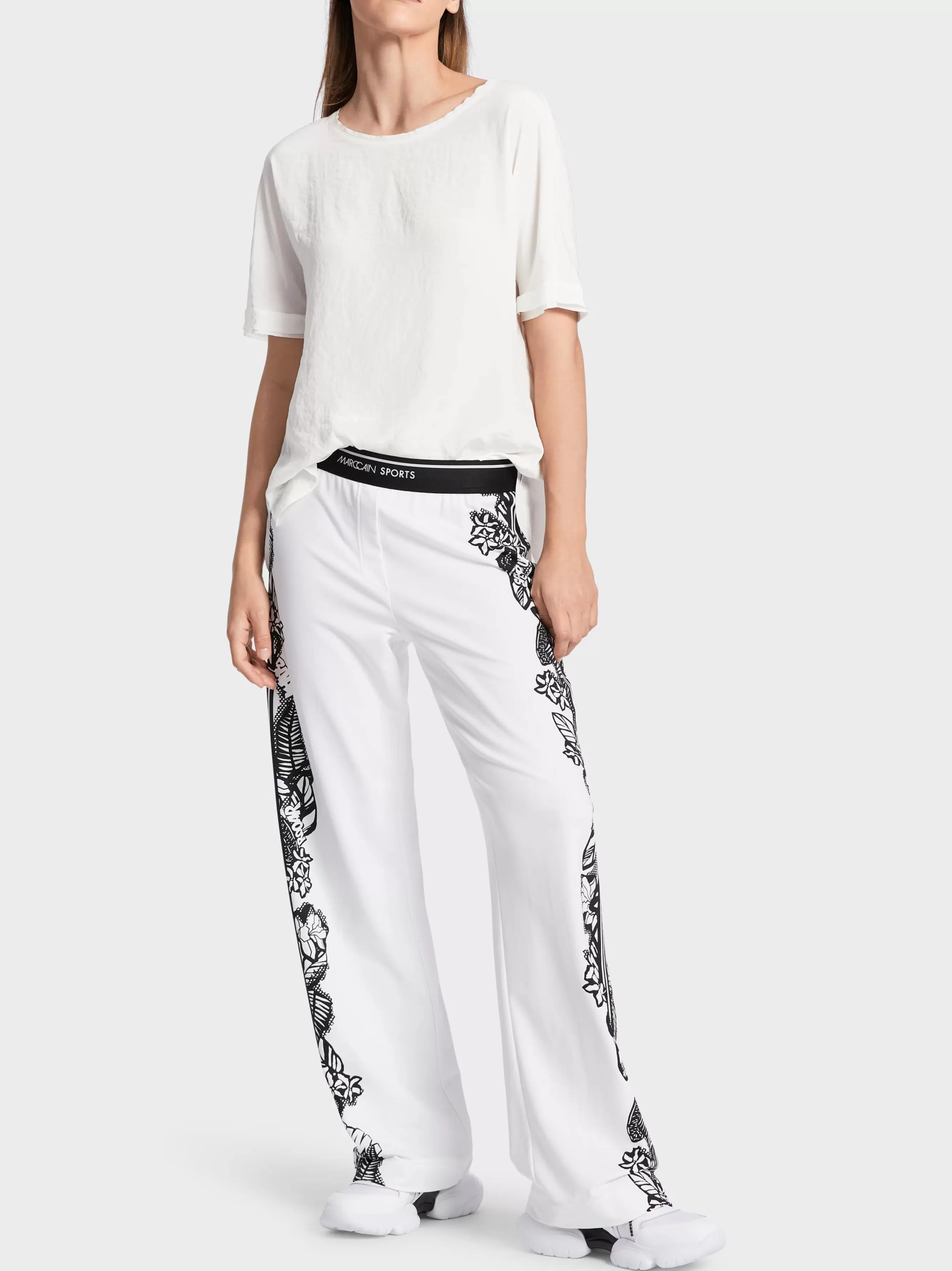 Marc Cain Blusen & Tuniken-LEICHTE BLUSE MIT KIMONO-ÄRMEL off-white