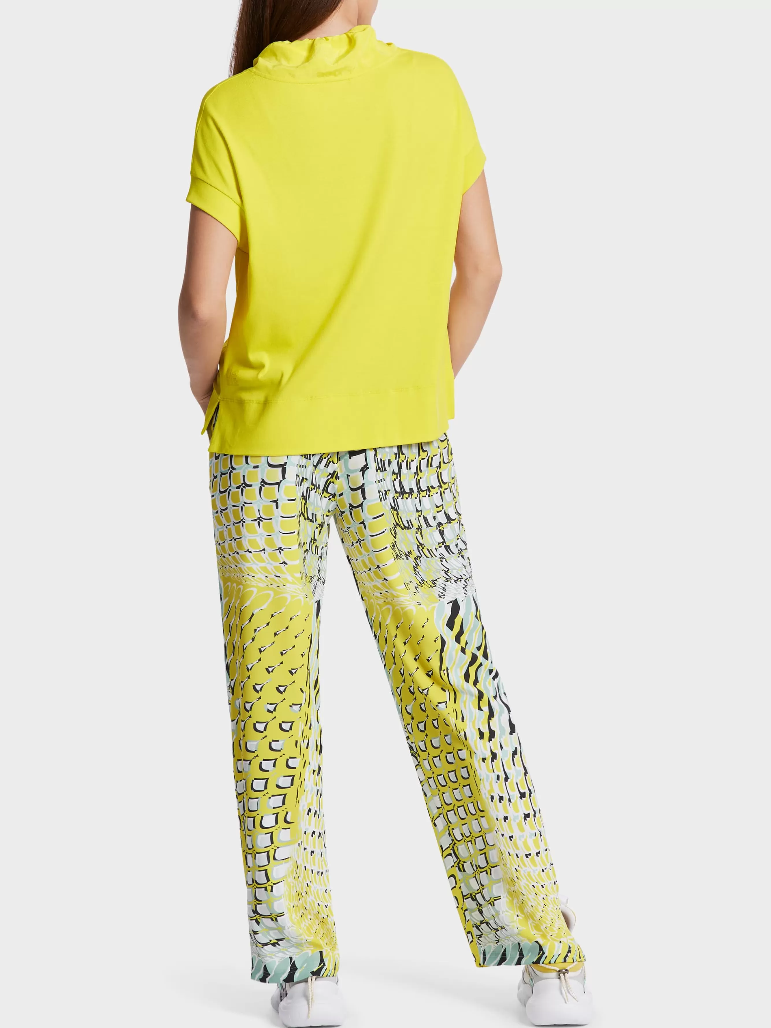 Marc Cain Blusen & Tuniken | Shirts & Tops-LÄSSIGE BLUSE IN MATERIALMIX soft limeade