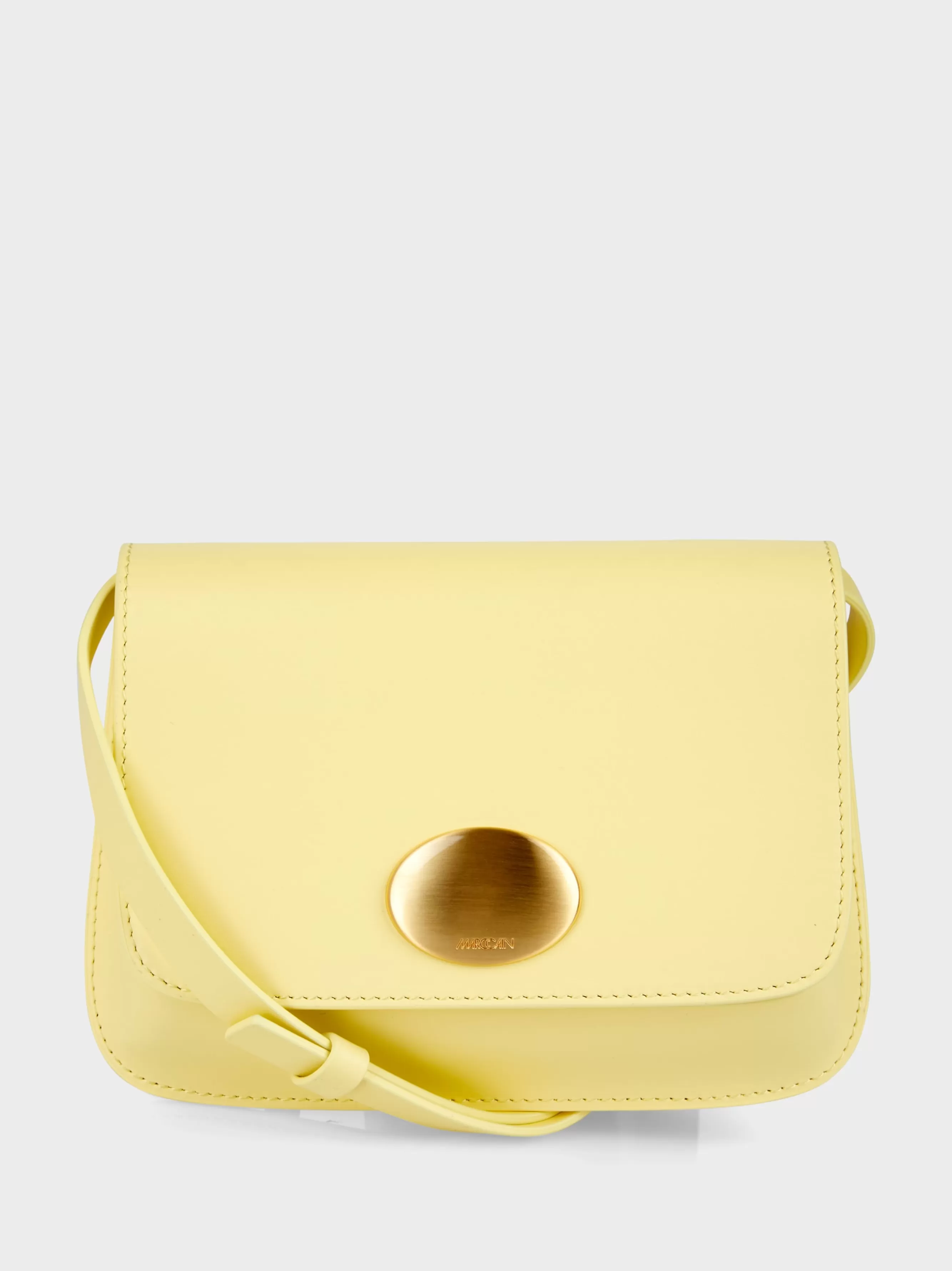 Marc Cain Taschen-MINIBAG "RETHINK TOGETHER" AUS LEDER pale lemon