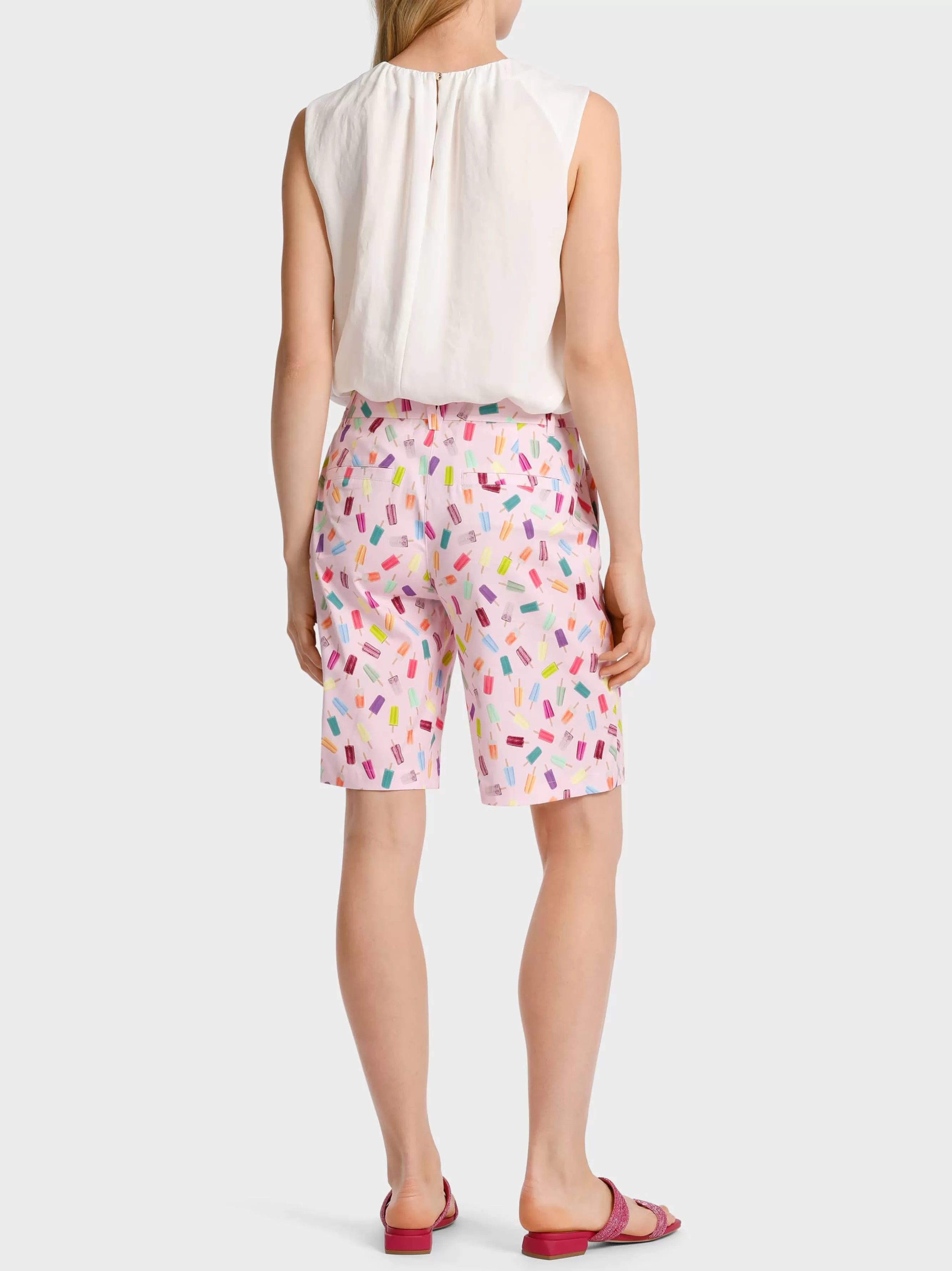 Marc Cain Hosen-MODELL FINIKE – SHORTS IN POP-ART PRINT soft pink