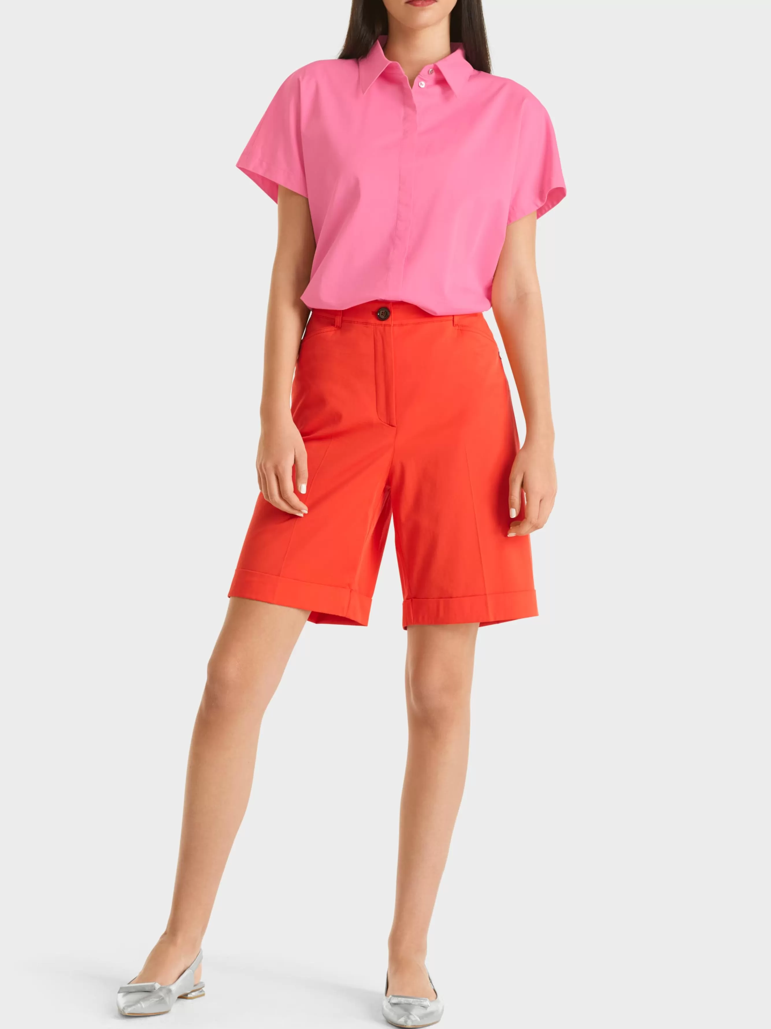 Marc Cain Hosen-MODELL FINIKE – SHORTS MIT STULPEN bright tomato