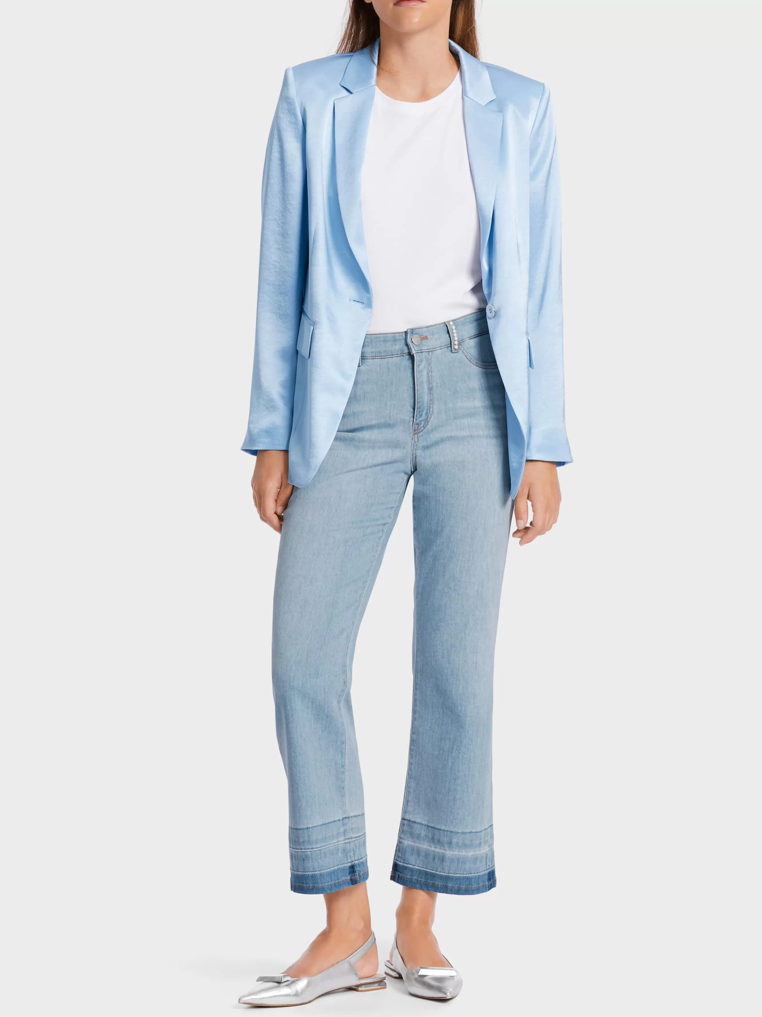 Marc Cain Jeans-MODELL FORLI MIT PERLEN-DETAIL baby blue