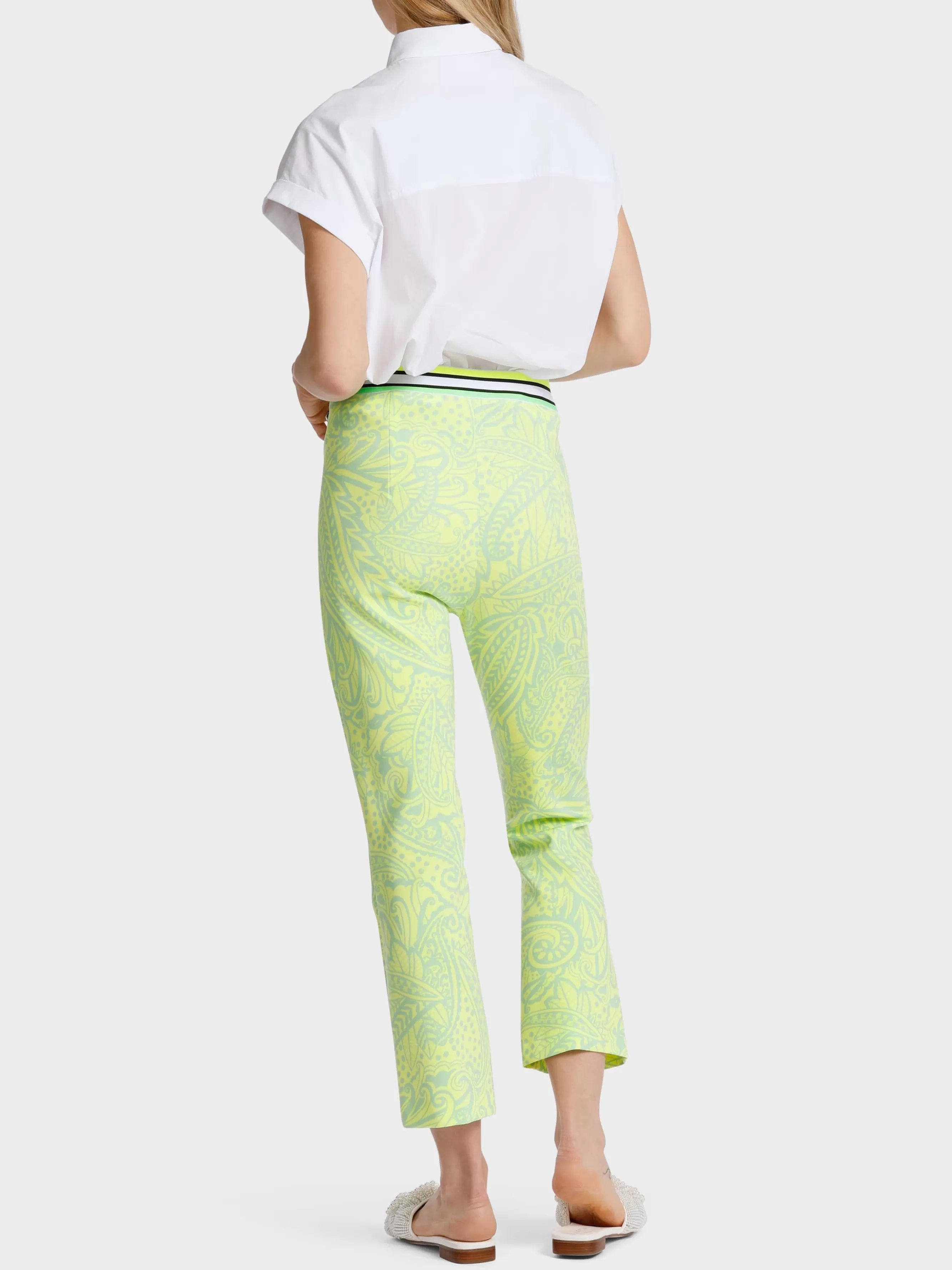 Marc Cain Hosen-MODELL FREDERICA – HOSE IN PAISLEY-PRINT soft pistachio