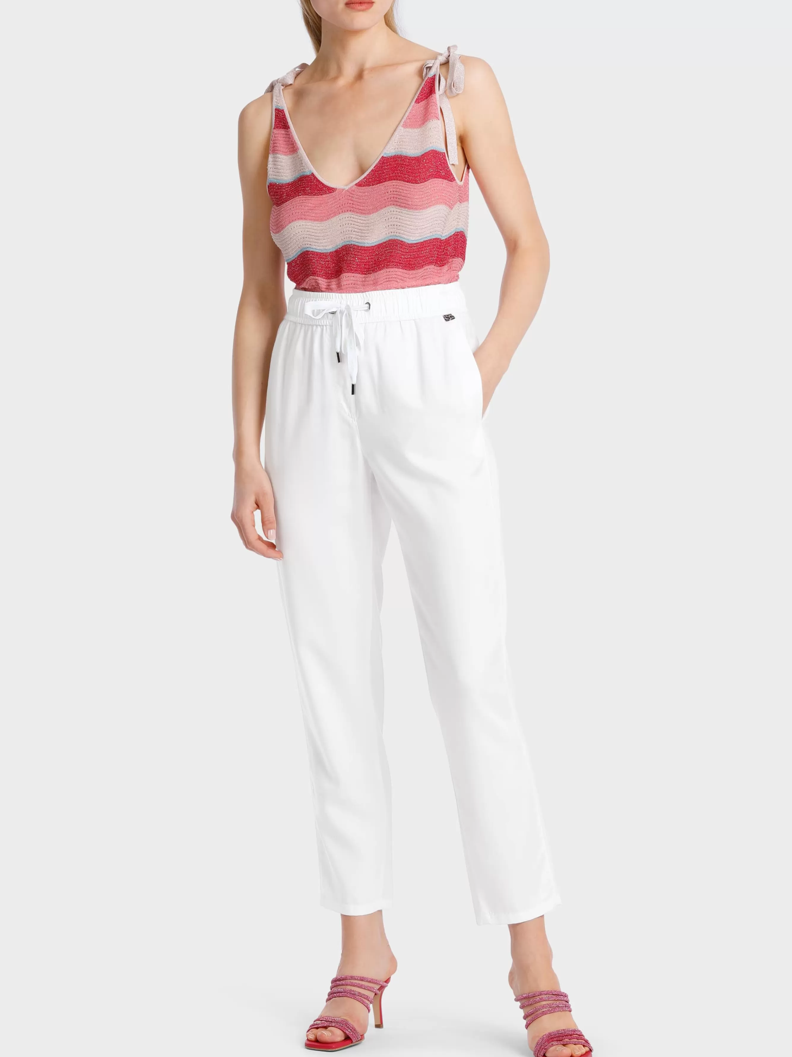 Marc Cain Hosen-MODELL RIVERA – HOSE “RETHINK TOGETHER” white