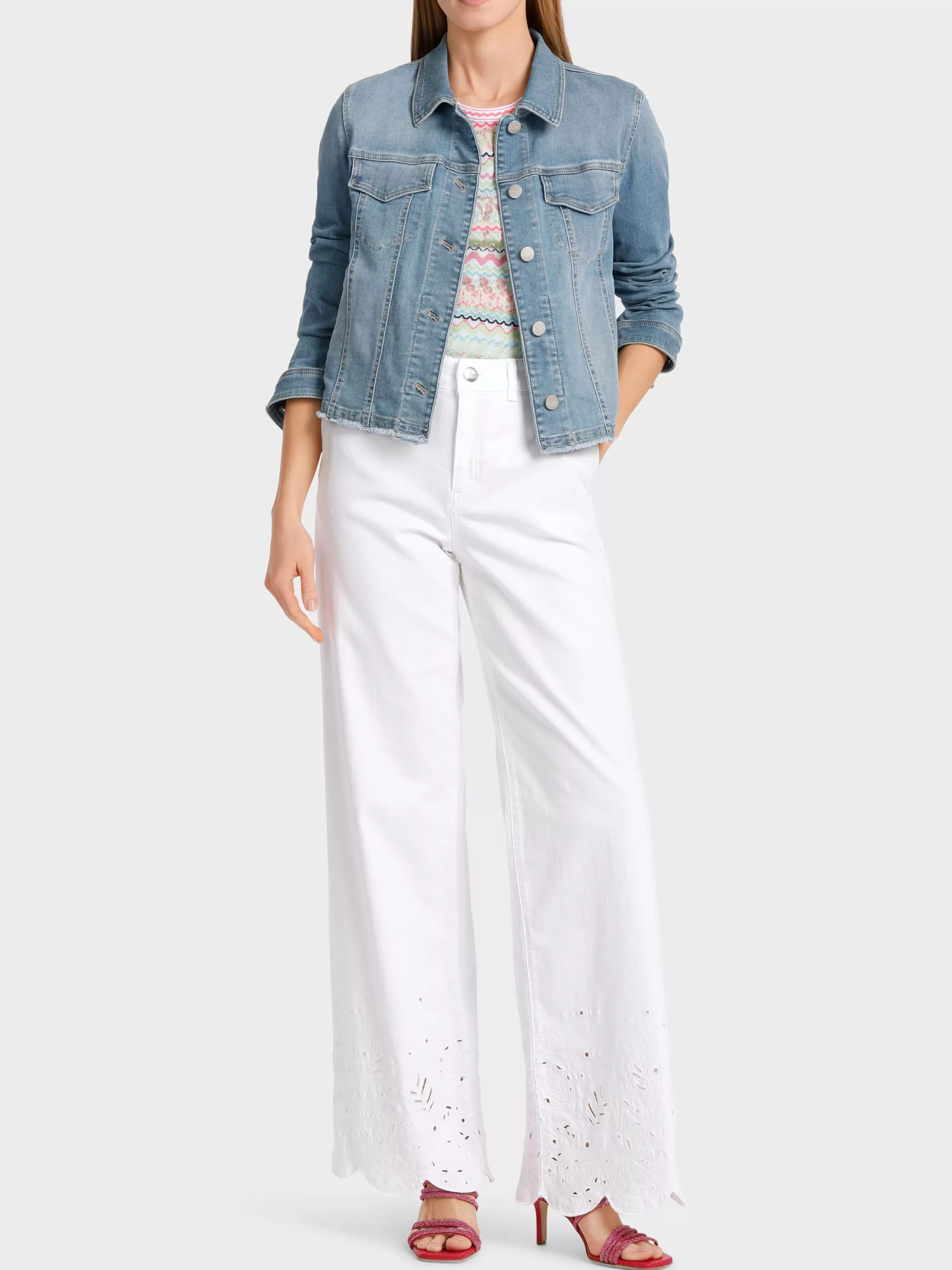 Marc Cain Jeans-MODELL WARRI – HOSE “RETHINK TOGETHER” white