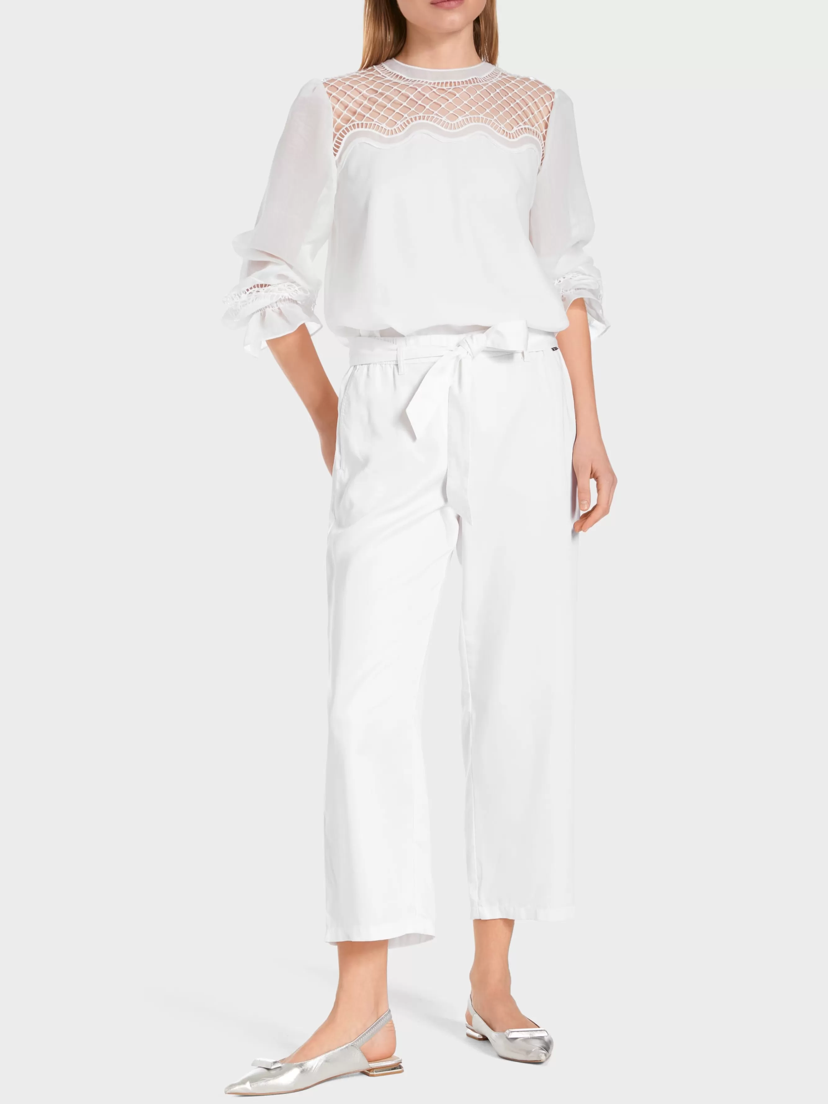 Marc Cain Hosen-MODELL WASHINGTON „RETHINK TOGETHER“ white