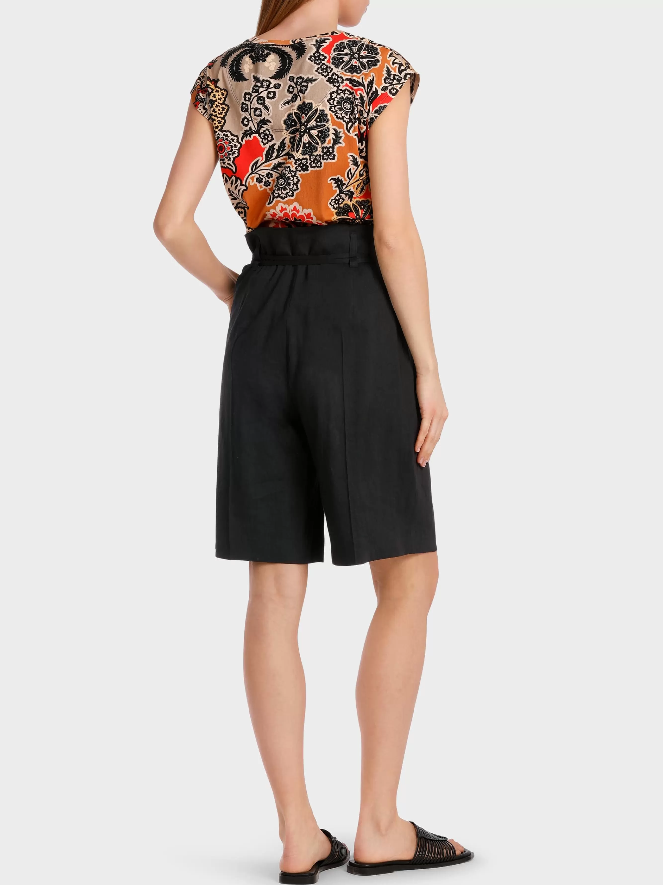 Marc Cain Hosen-MODELL WICHITA – HOSE IM PAPERBAG-STYLE black