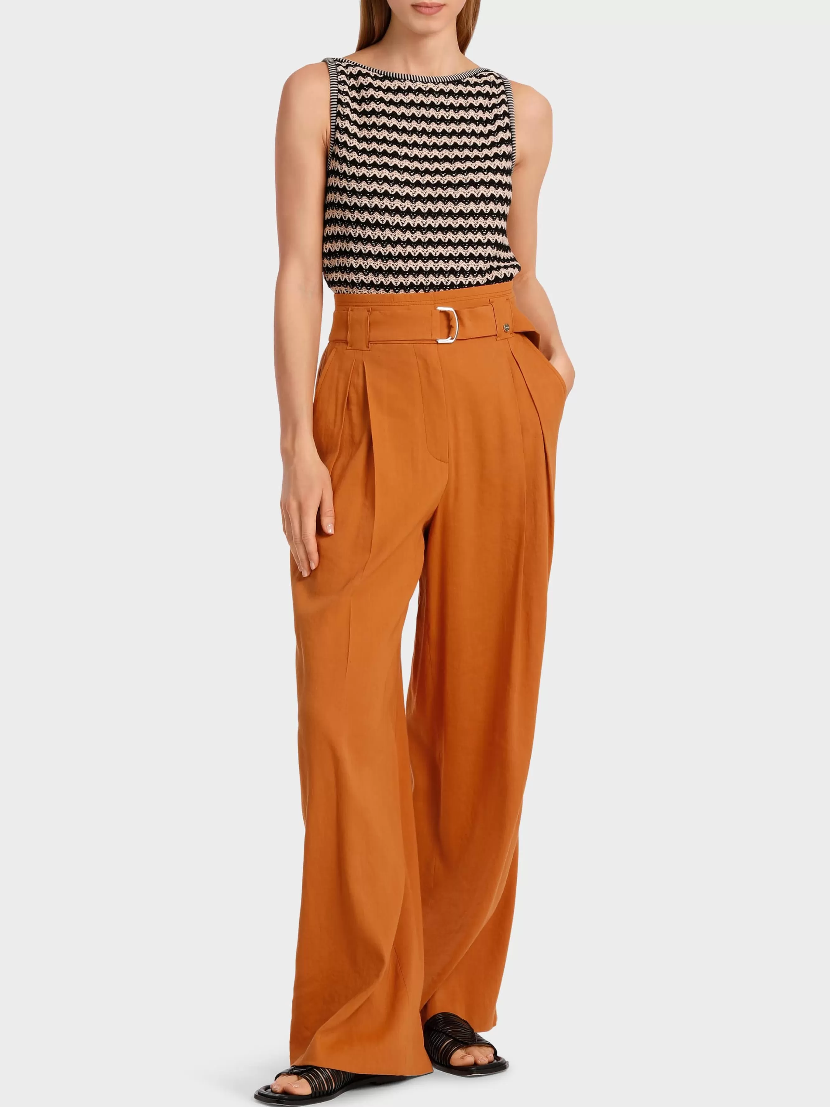 Marc Cain Hosen-MODELL WICHITA – HOSE IM PAPERBAG-STYLE bright ochre