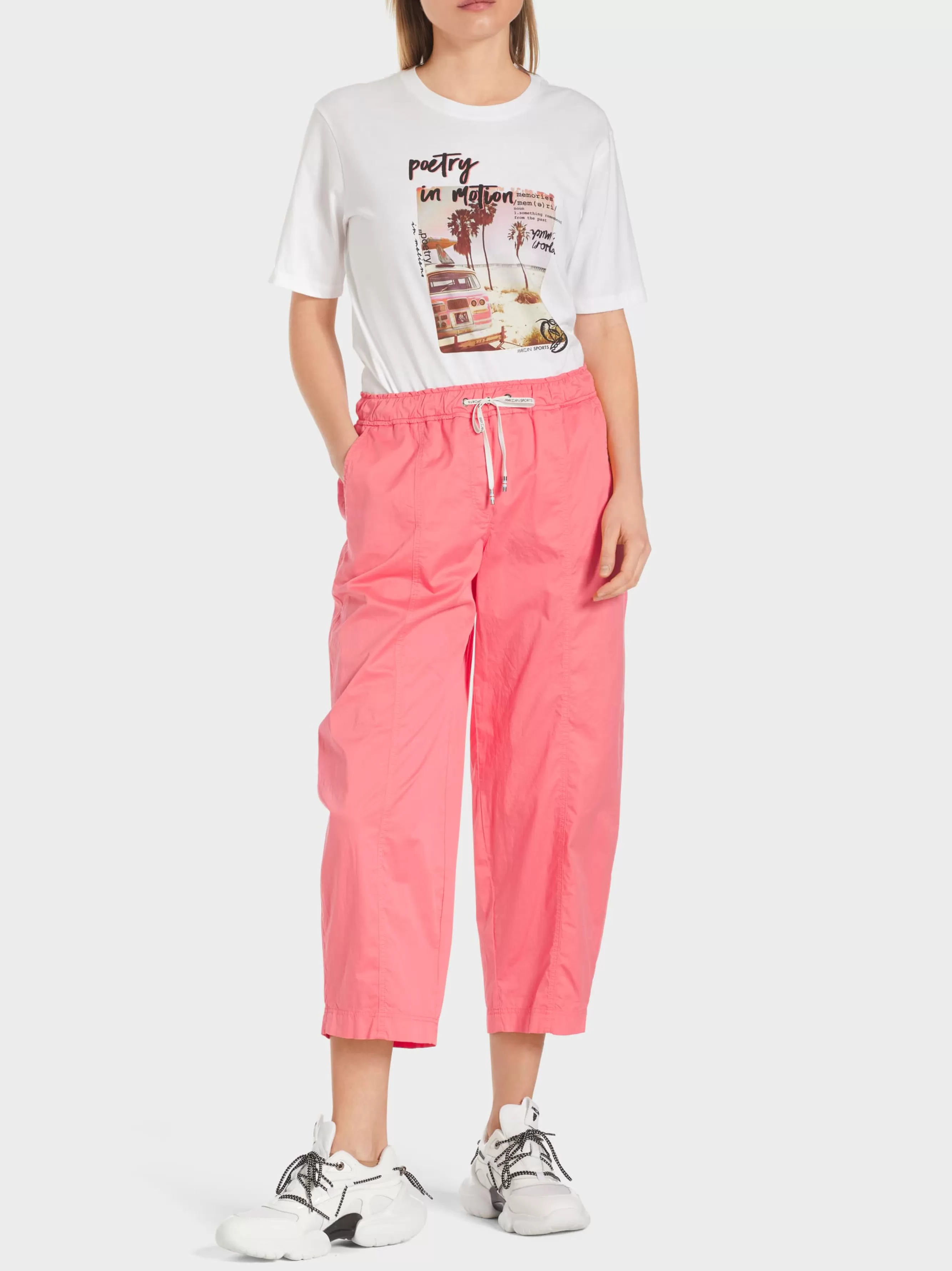 Marc Cain Hosen-MODELL WIDNES IN LIGHT COTTON light neon red