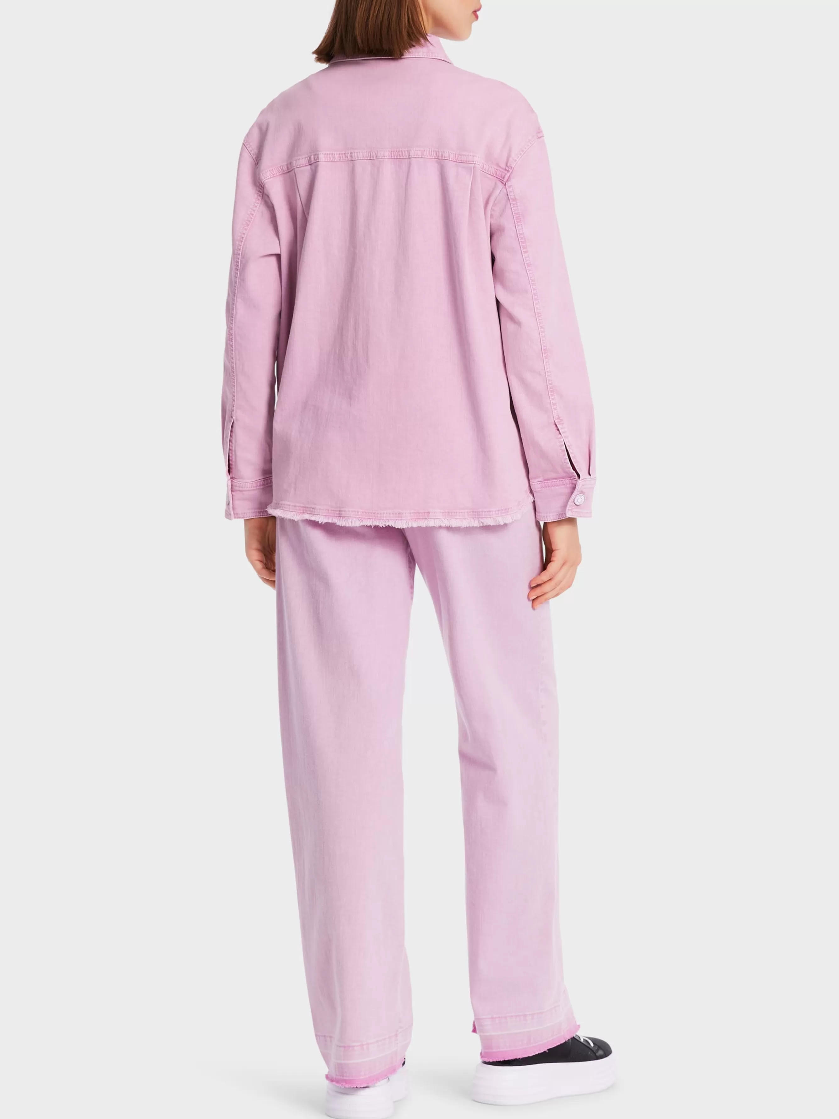 Marc Cain Blusen & Tuniken-MODISCHE JEANSBLUSE "RETHINK TOGETHER" bright pink lavender