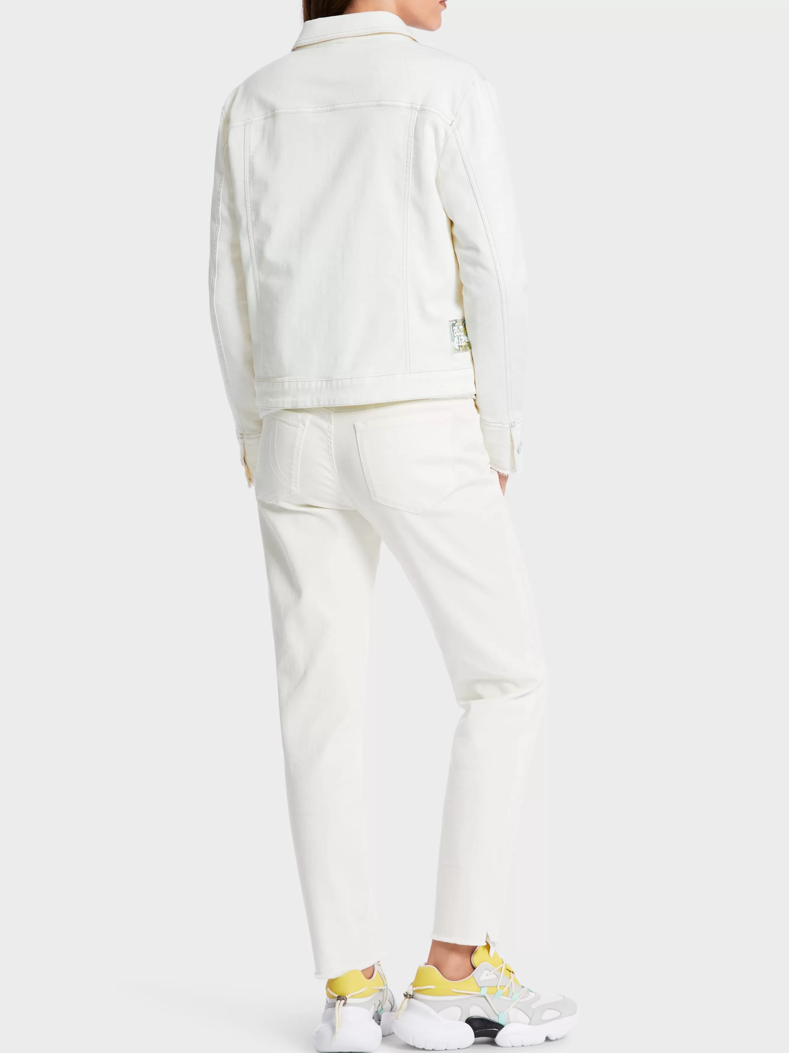 Marc Cain Jacken-MODISCHE JEANSJACKE "RETHINK TOGETHER" off-white