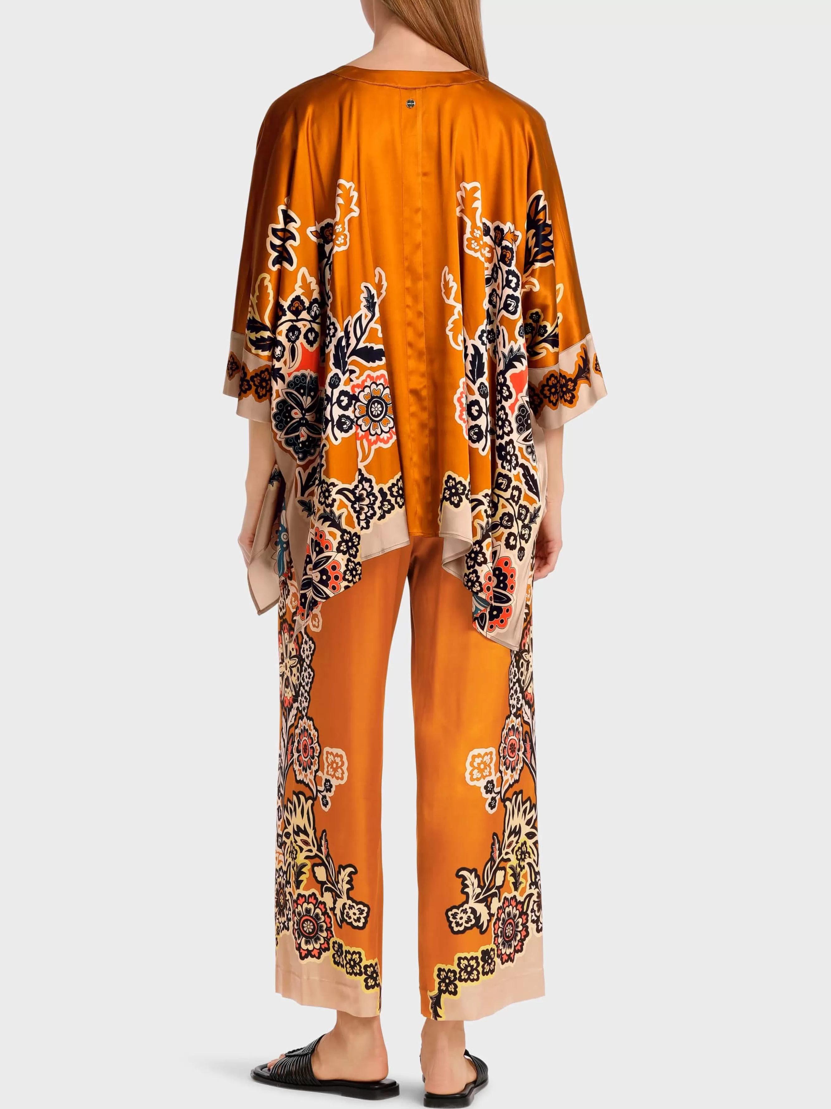 Marc Cain Blusen & Tuniken-OVERSIZED BLUSE MIT FLORALEM PRINT bright ochre