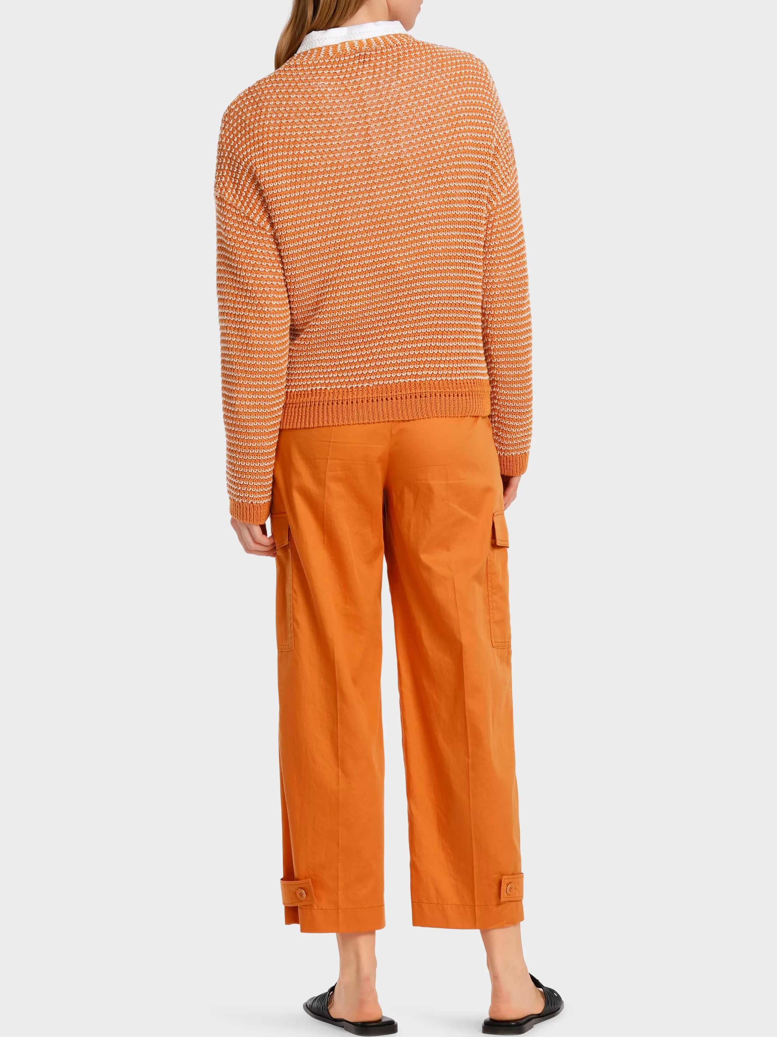 Marc Cain Pullover & Sweatshirts | Strick-OVERSIZED SWEATER MIT V-AUSSCHNITT bright ochre