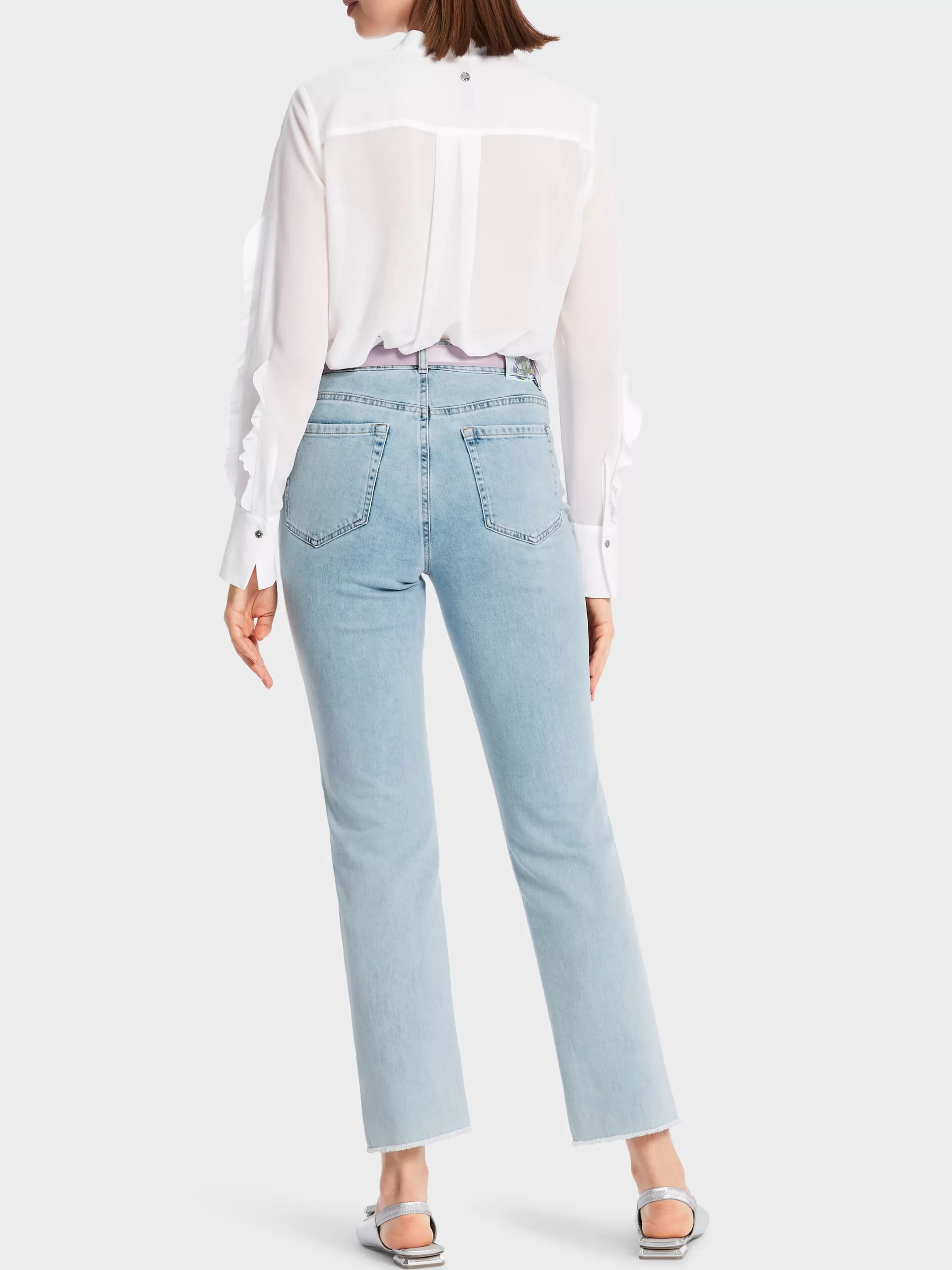 Marc Cain Jeans-PAILLETTEN-HOSE FYLIE "RETHINK TOGETHER" baby blue