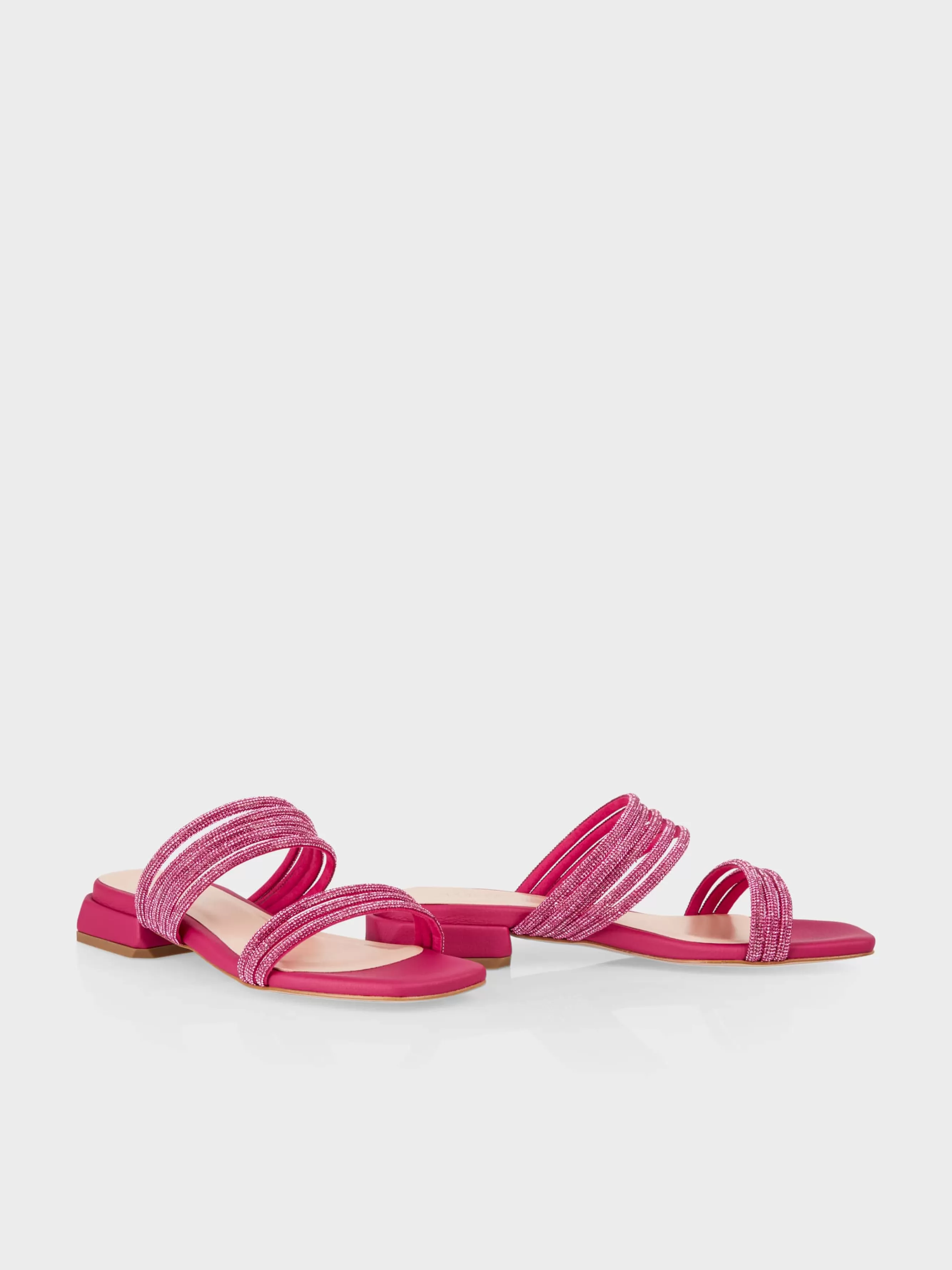 Marc Cain Schuhe-PANTOLETTEN MIT FLACHEM BLOCKABSATZ deep fuchsia