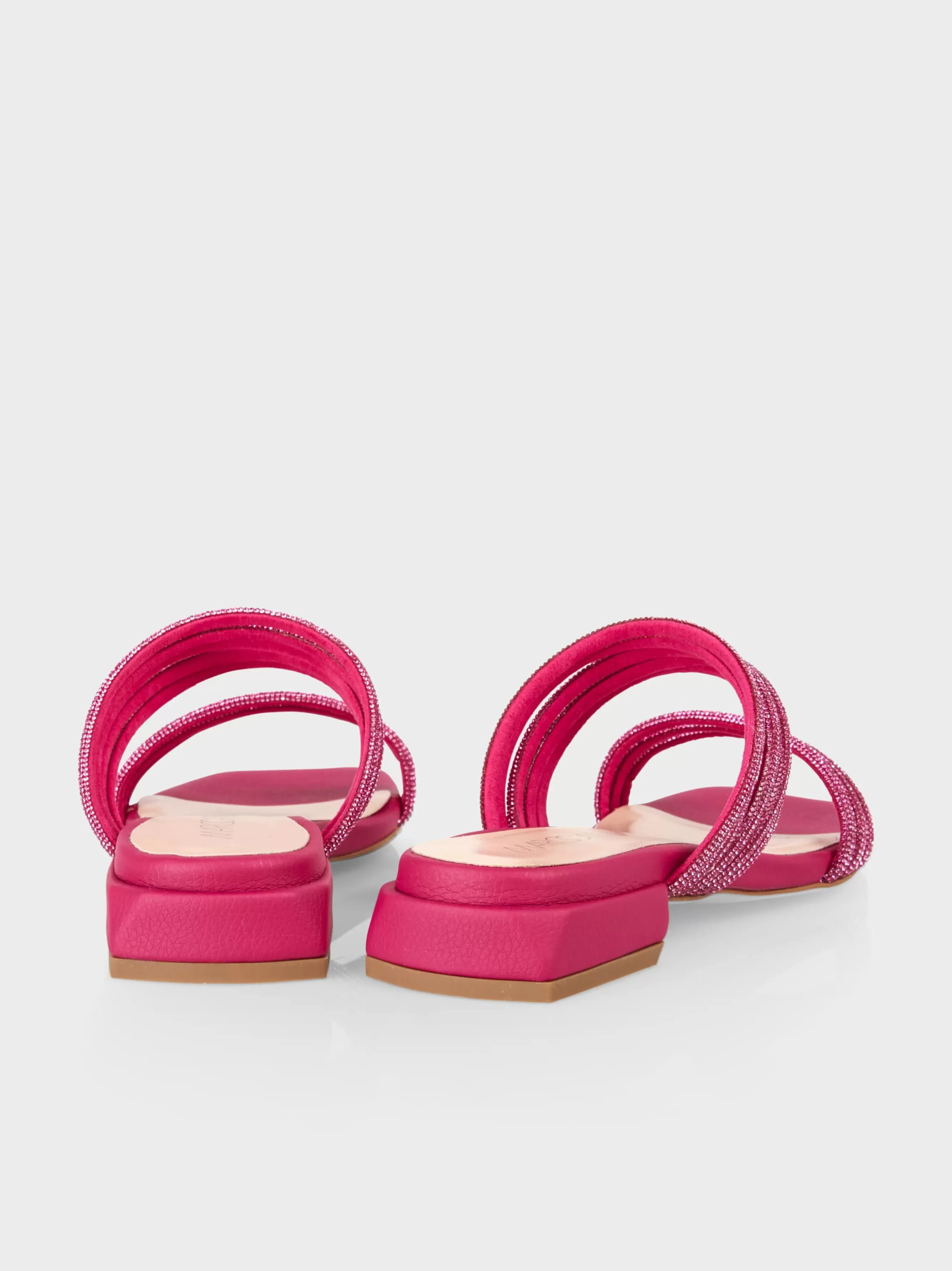 Marc Cain Schuhe-PANTOLETTEN MIT FLACHEM BLOCKABSATZ deep fuchsia