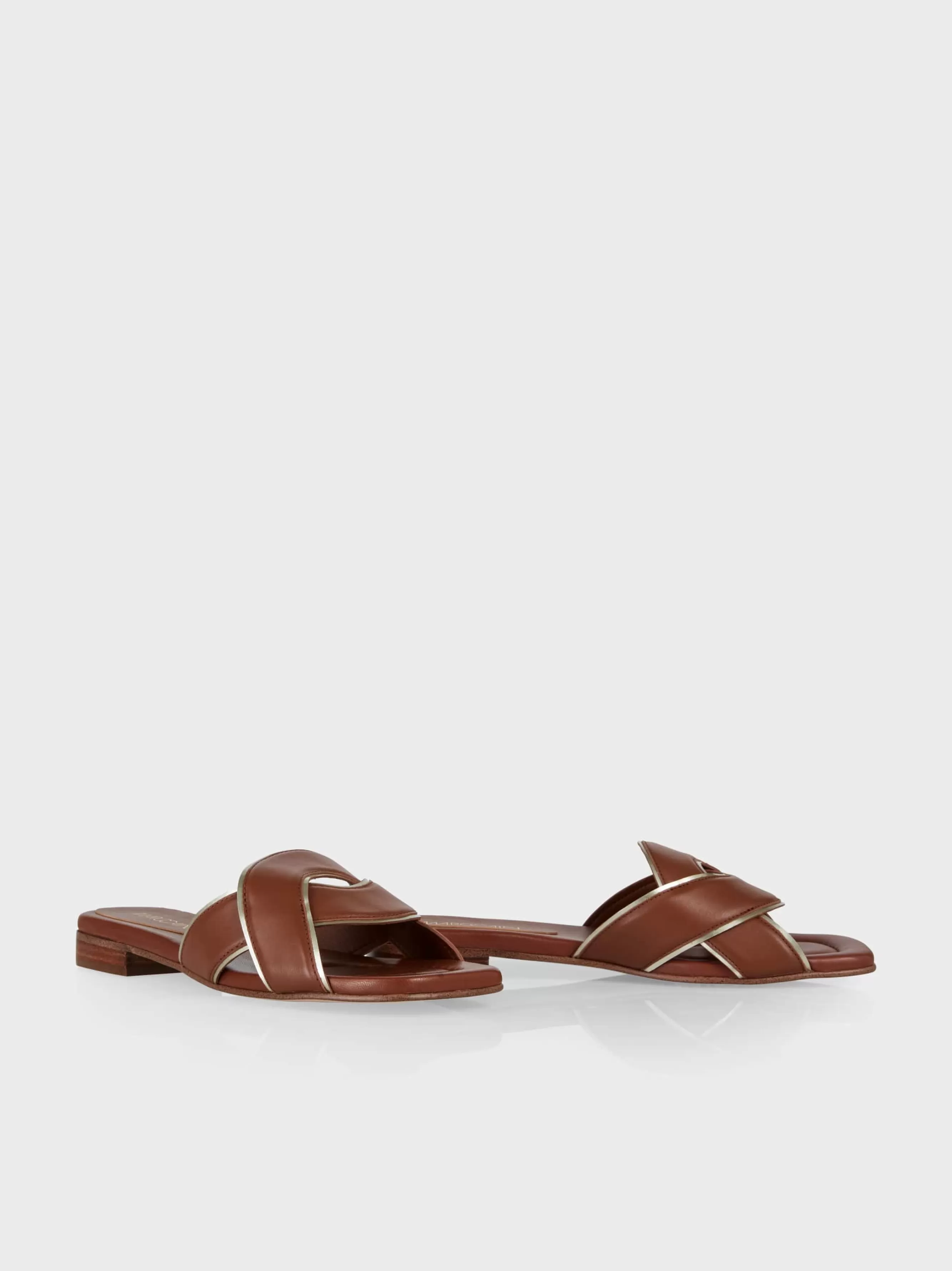 Marc Cain Schuhe-PANTOLETTEN MIT FLECHTRIEMEN bright ochre