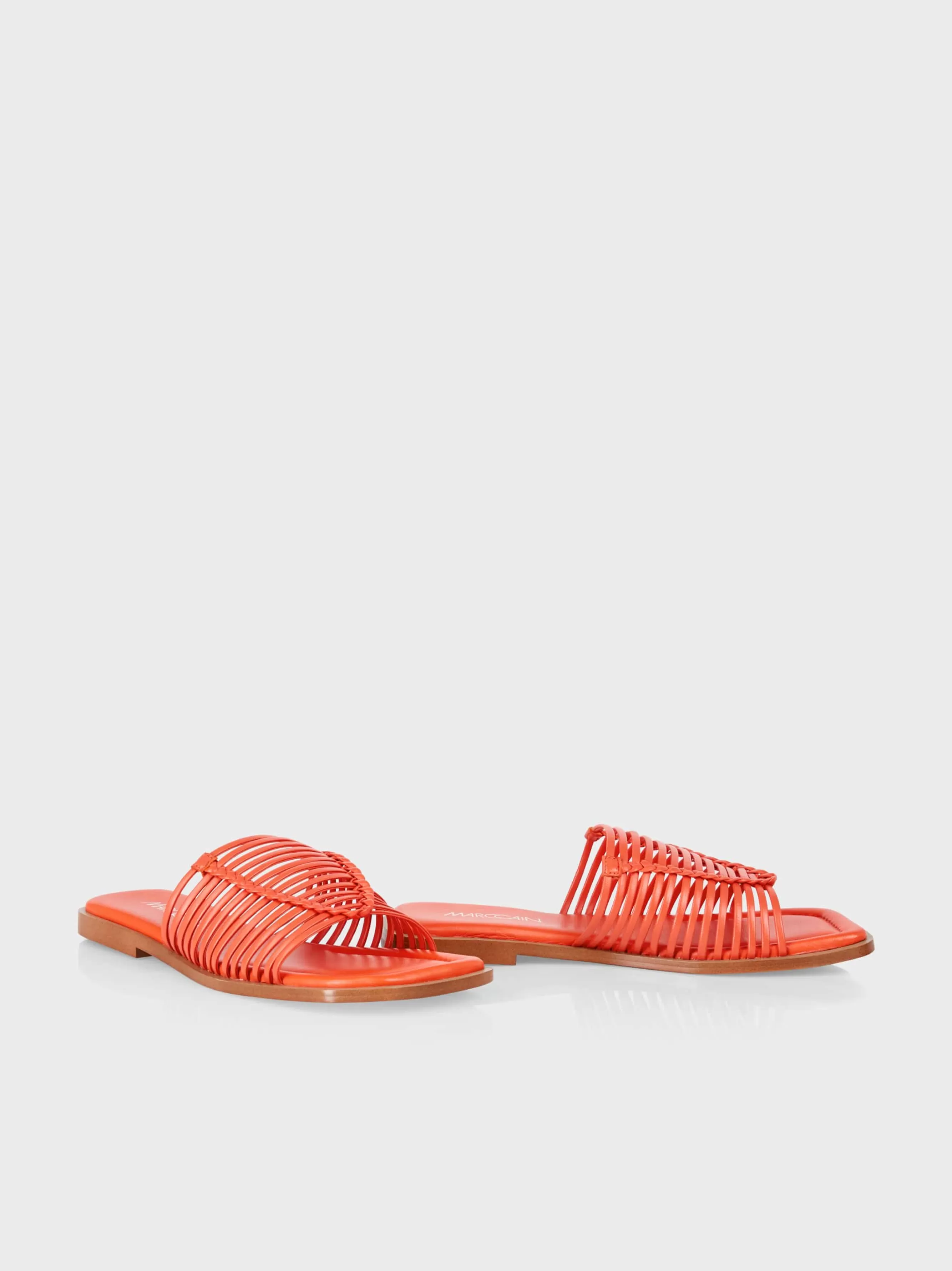 Marc Cain Schuhe-PANTOLETTEN MIT SCHMALEN RIEMCHEN bright tomato