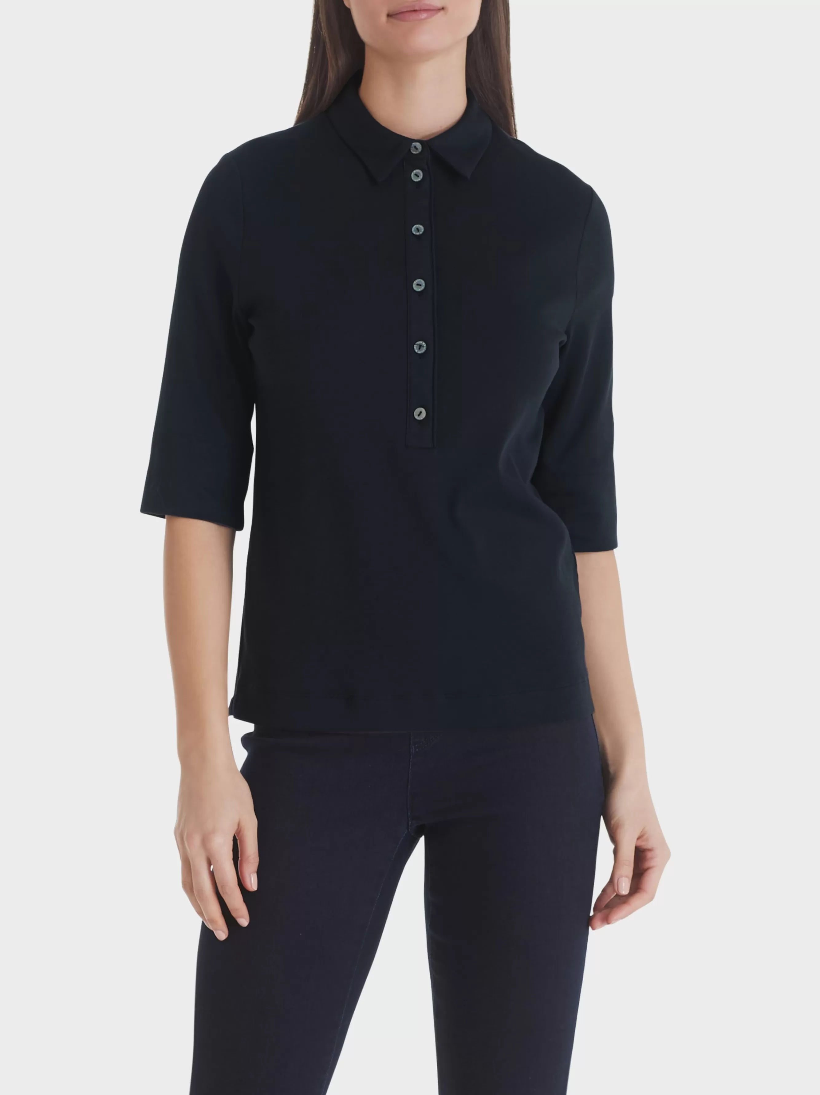 Marc Cain Shirts & Tops-POLOSHIRT AUS BAUMWOLLE midnight blue