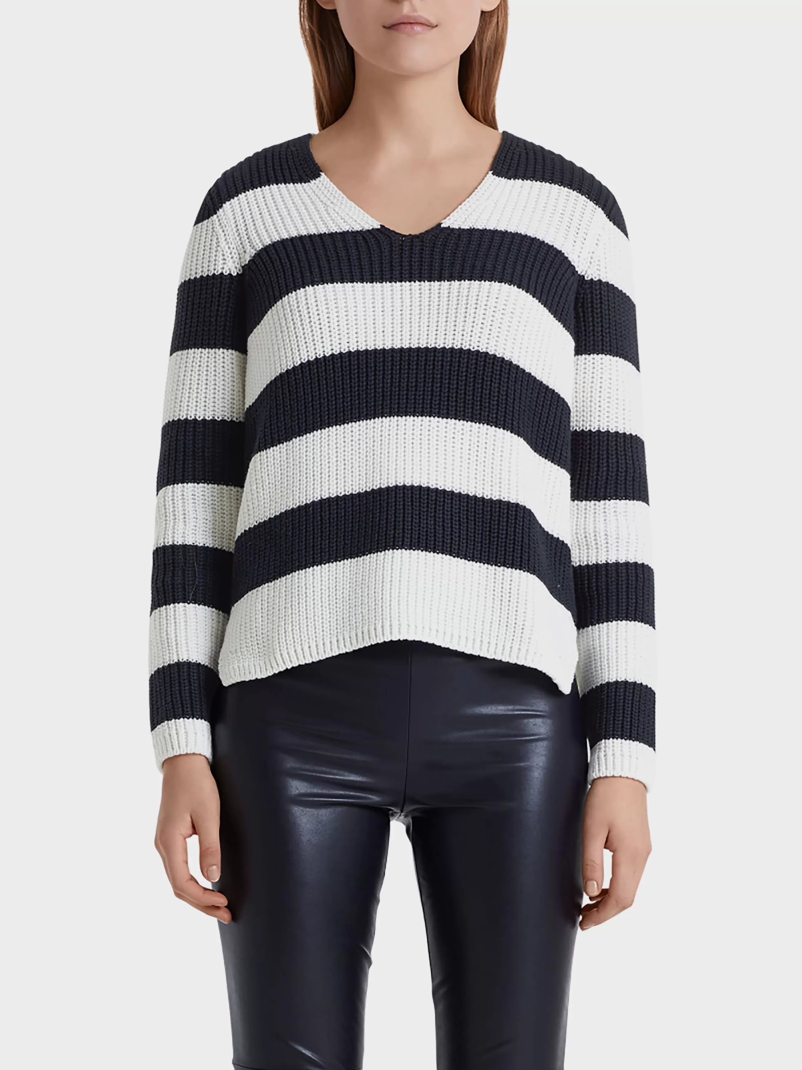 Marc Cain Strick-PULLOVER MIT BLOCKRINGELN midnight blue