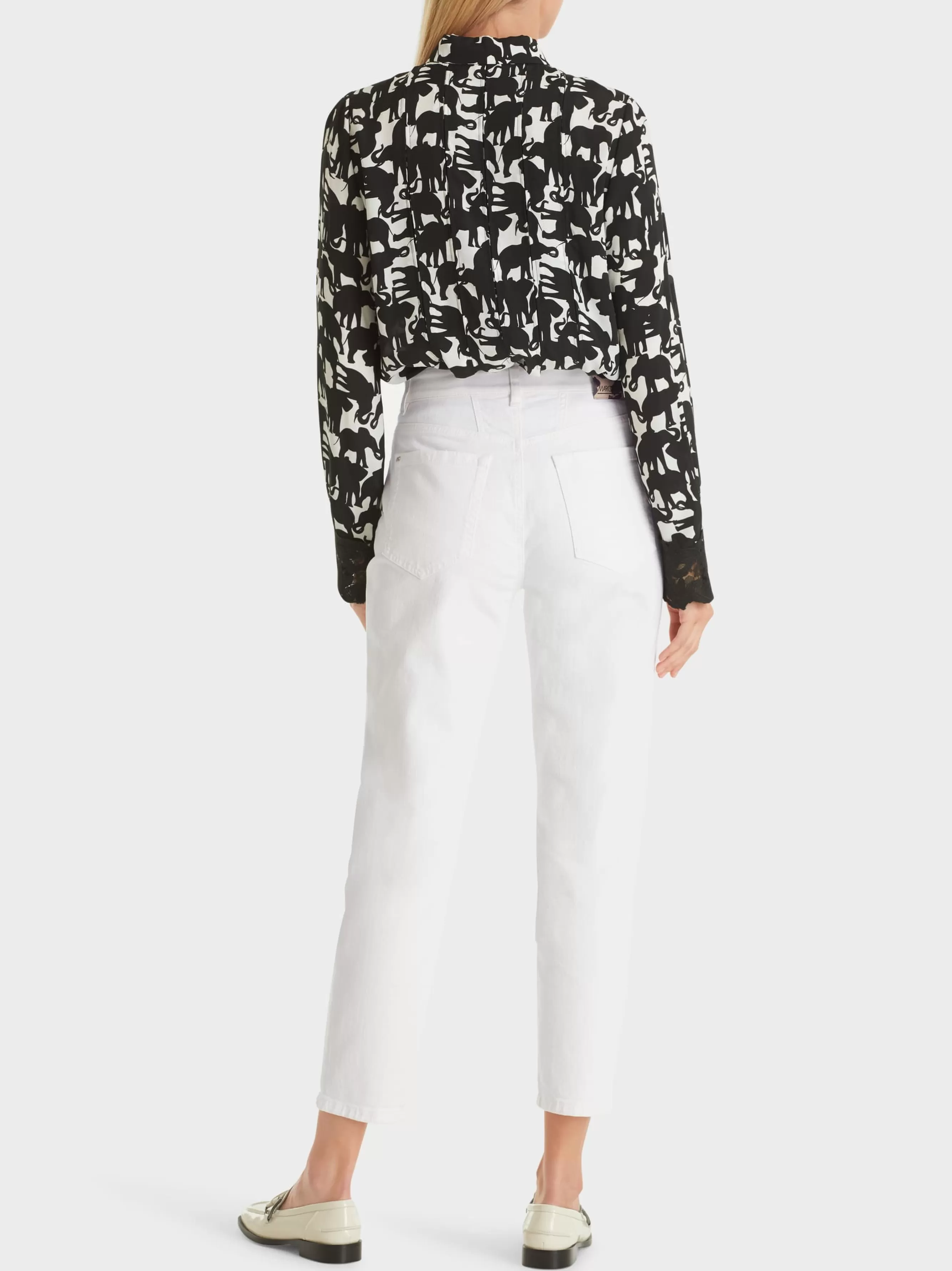 Marc Cain Jeans-"RETHINK TOGETHER" JEANS RIAD off-white