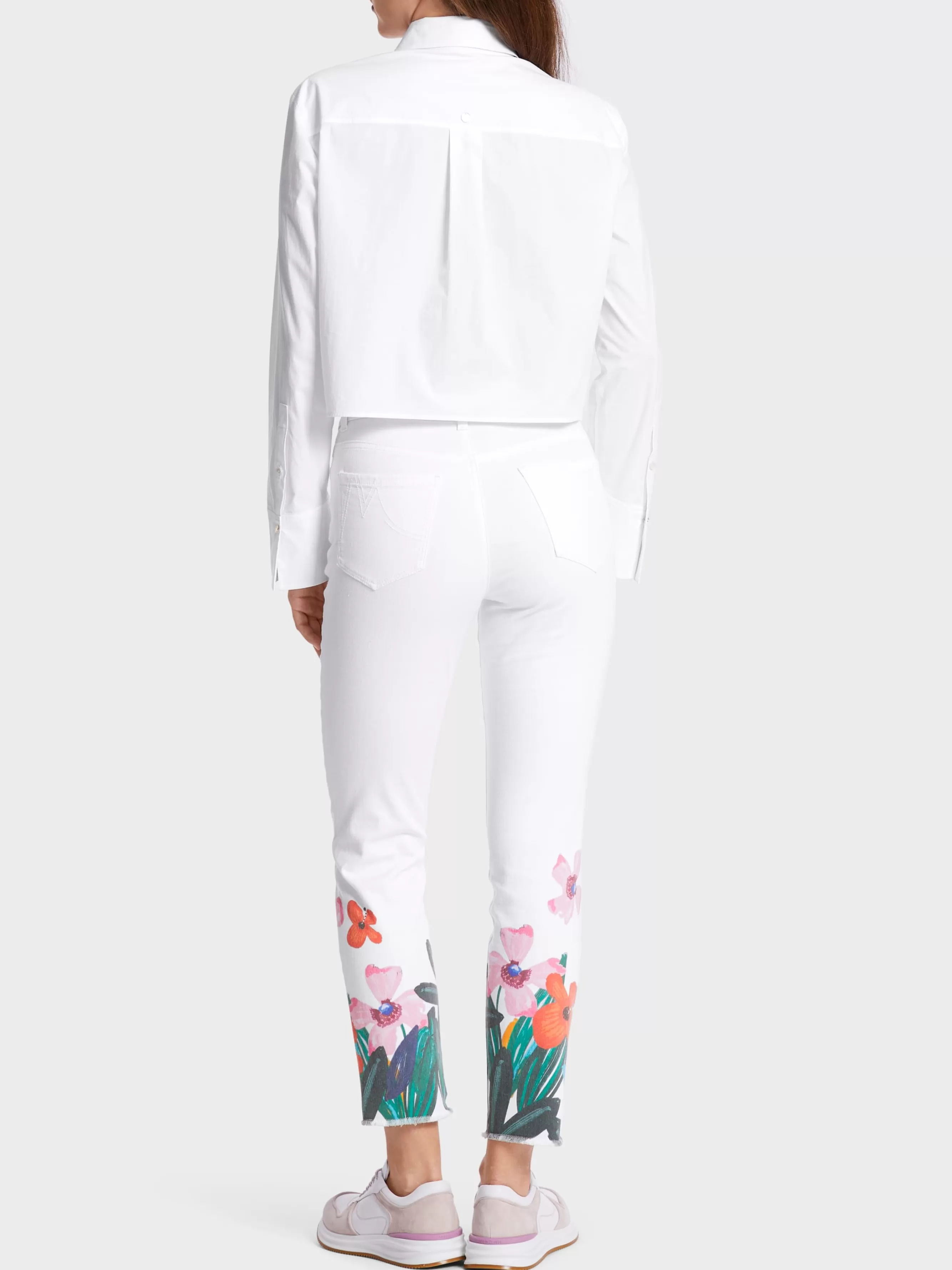 Marc Cain Jeans-"RETHINK TOGETHER" MODELL SILEA 7/8-LANG white