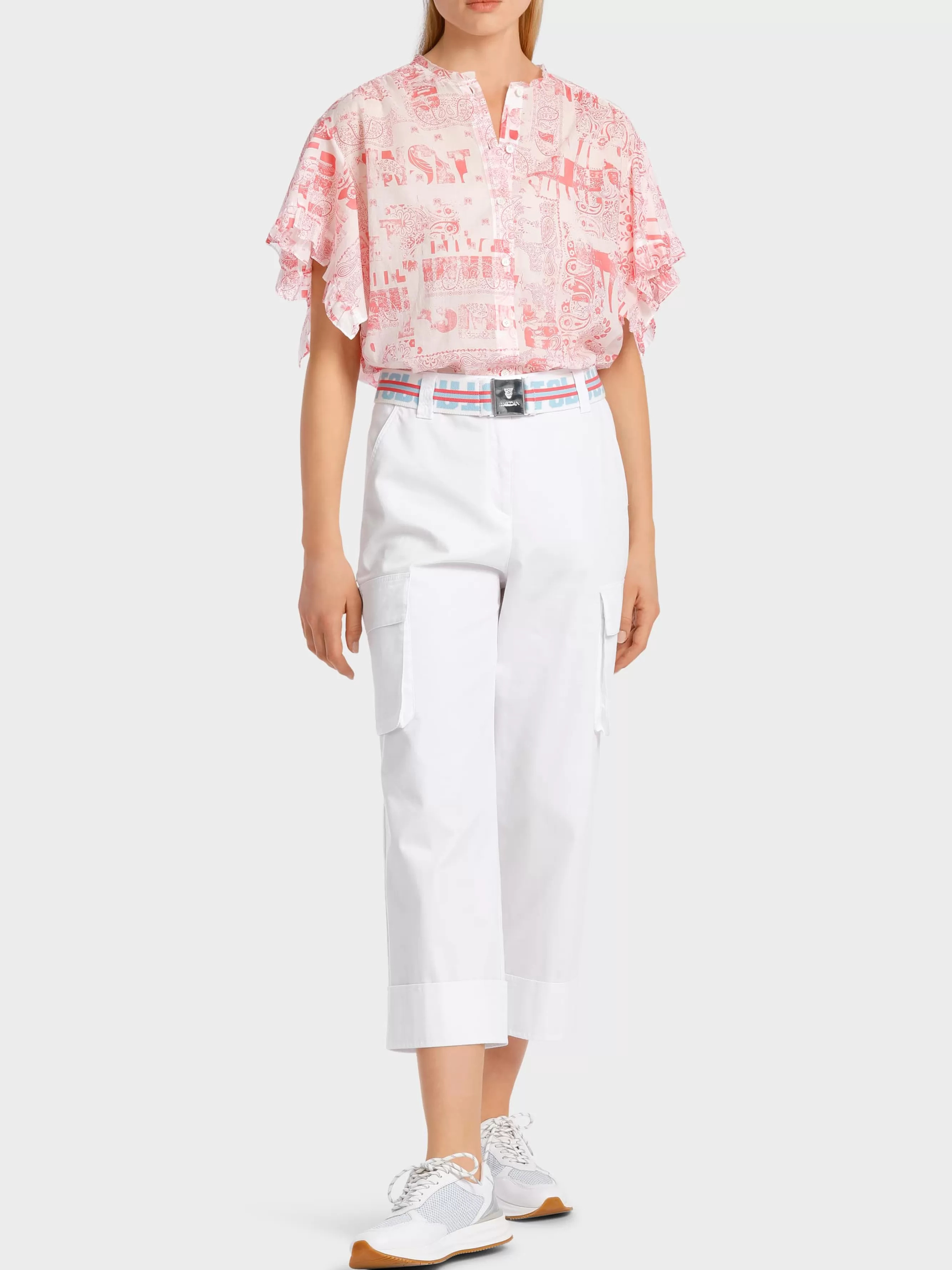 Marc Cain Hosen-"RETHINK TOGETHER"-MODELL WUKARI CULOTTE white