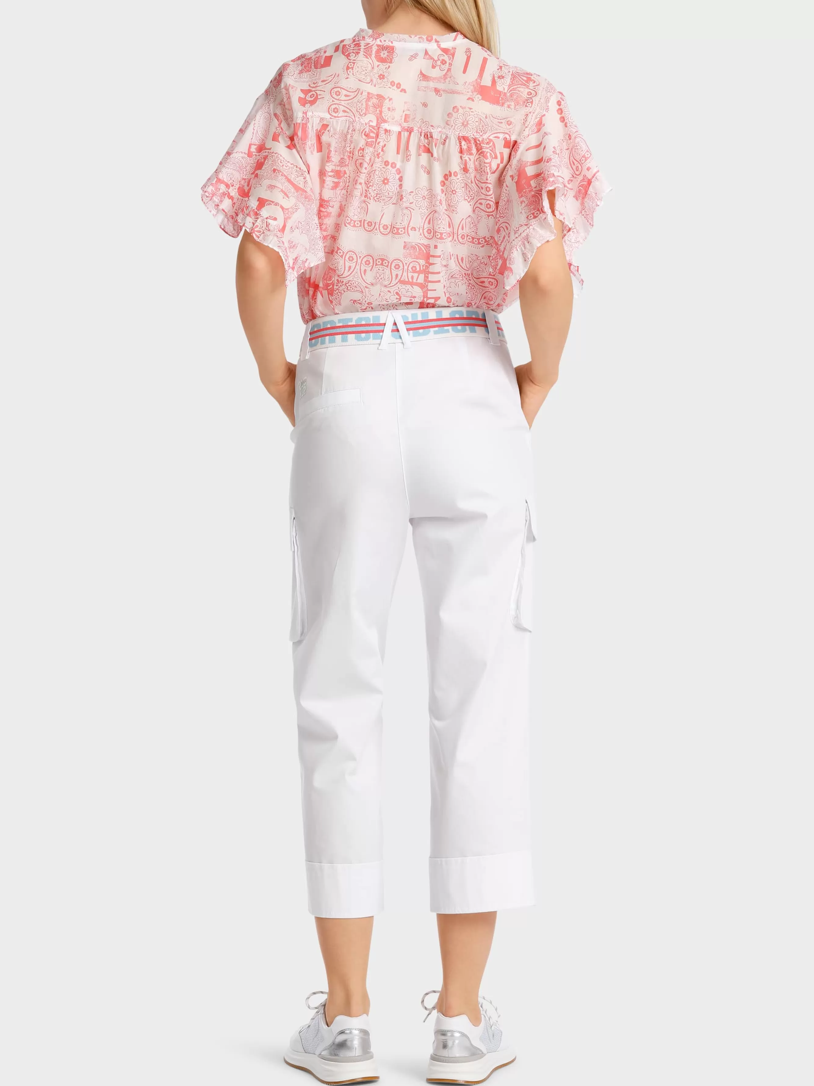 Marc Cain Hosen-"RETHINK TOGETHER"-MODELL WUKARI CULOTTE white