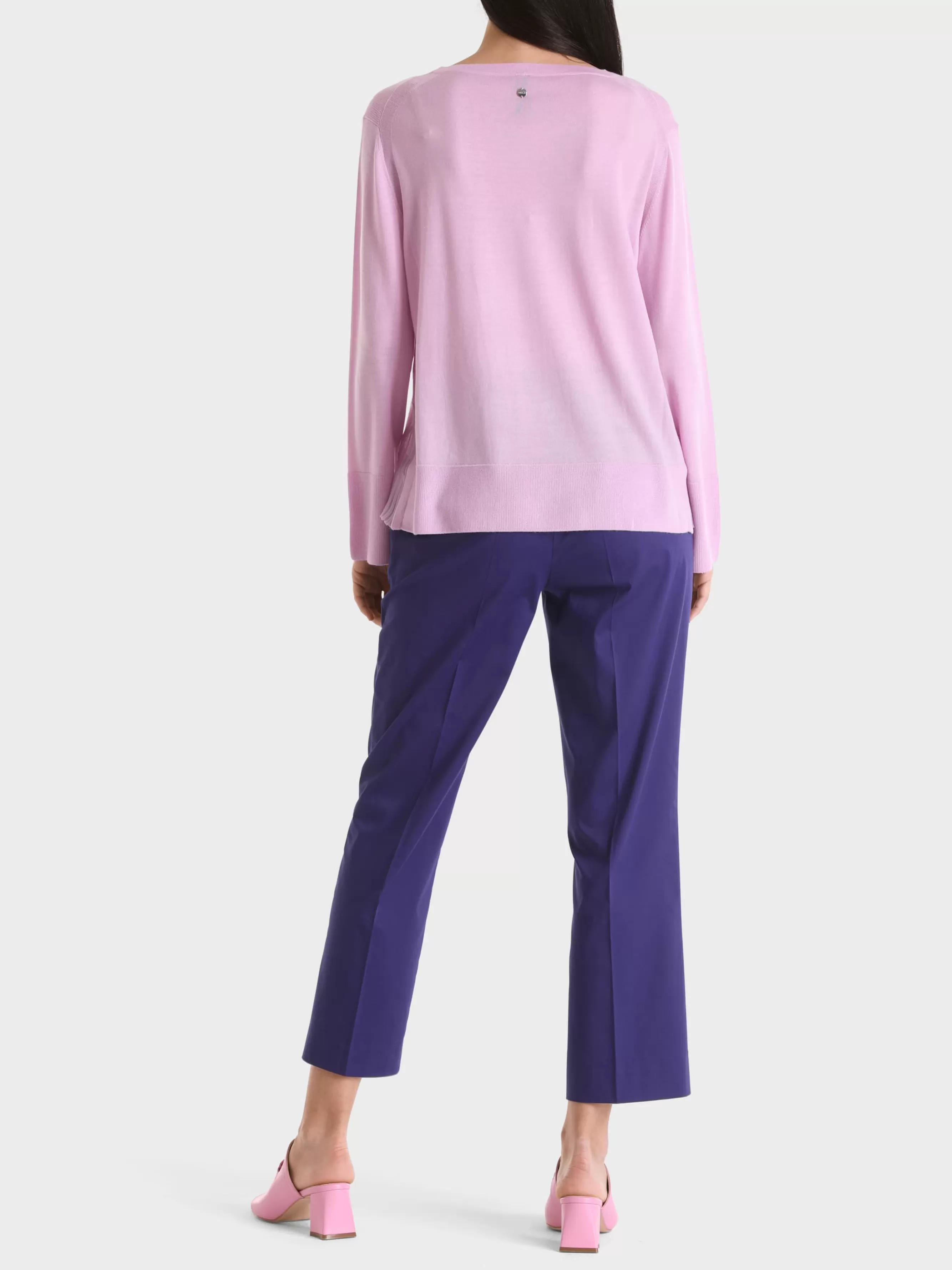 Marc Cain Pullover & Sweatshirts | Strick-RIPPSTRICK-PULLOVER "RETHINK TOGETHER" pink lavender