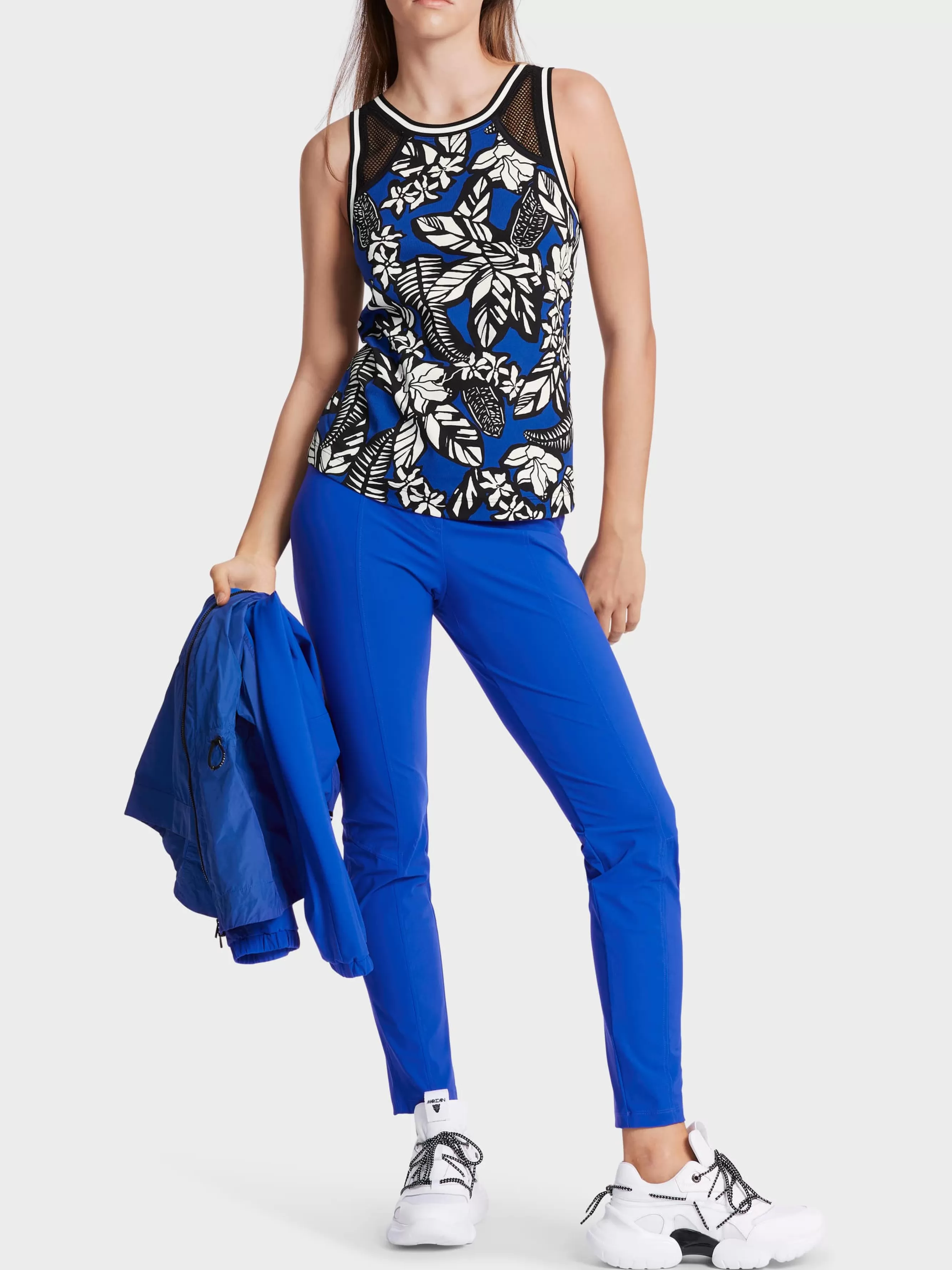 Marc Cain Shirts & Tops-ÄRMELLOSES TOP MIT FLORALEM PRINT bright royal blue