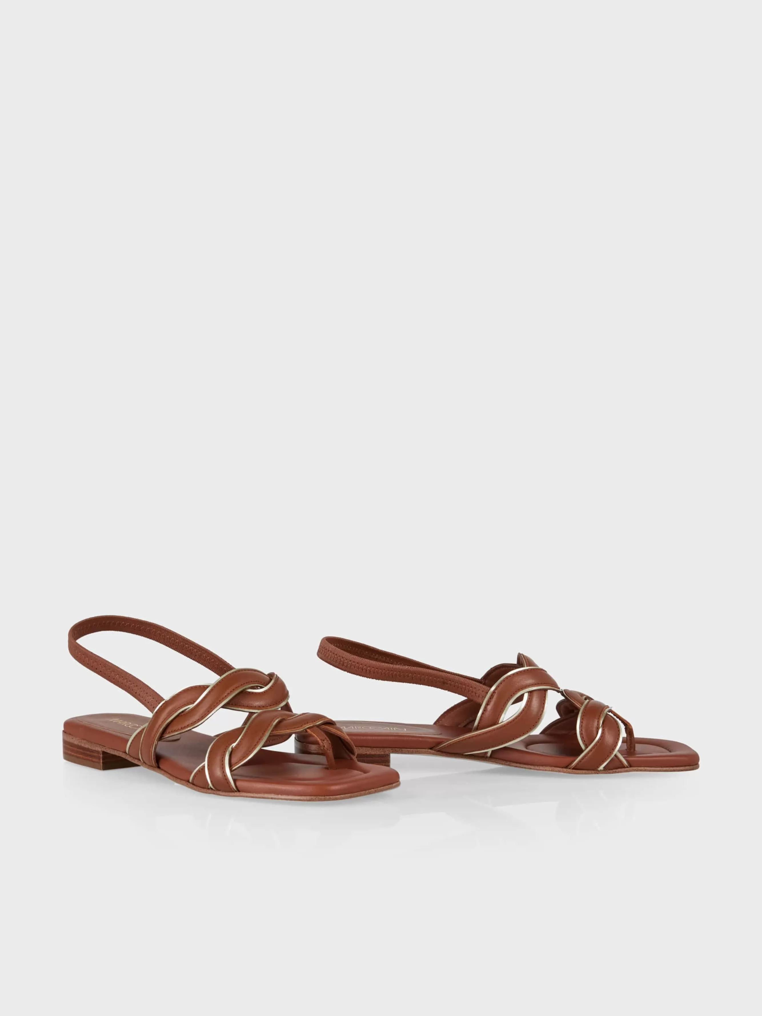 Marc Cain Schuhe-SANDALEN MIT GEFLOCHTENEM RIEMEN bright ochre