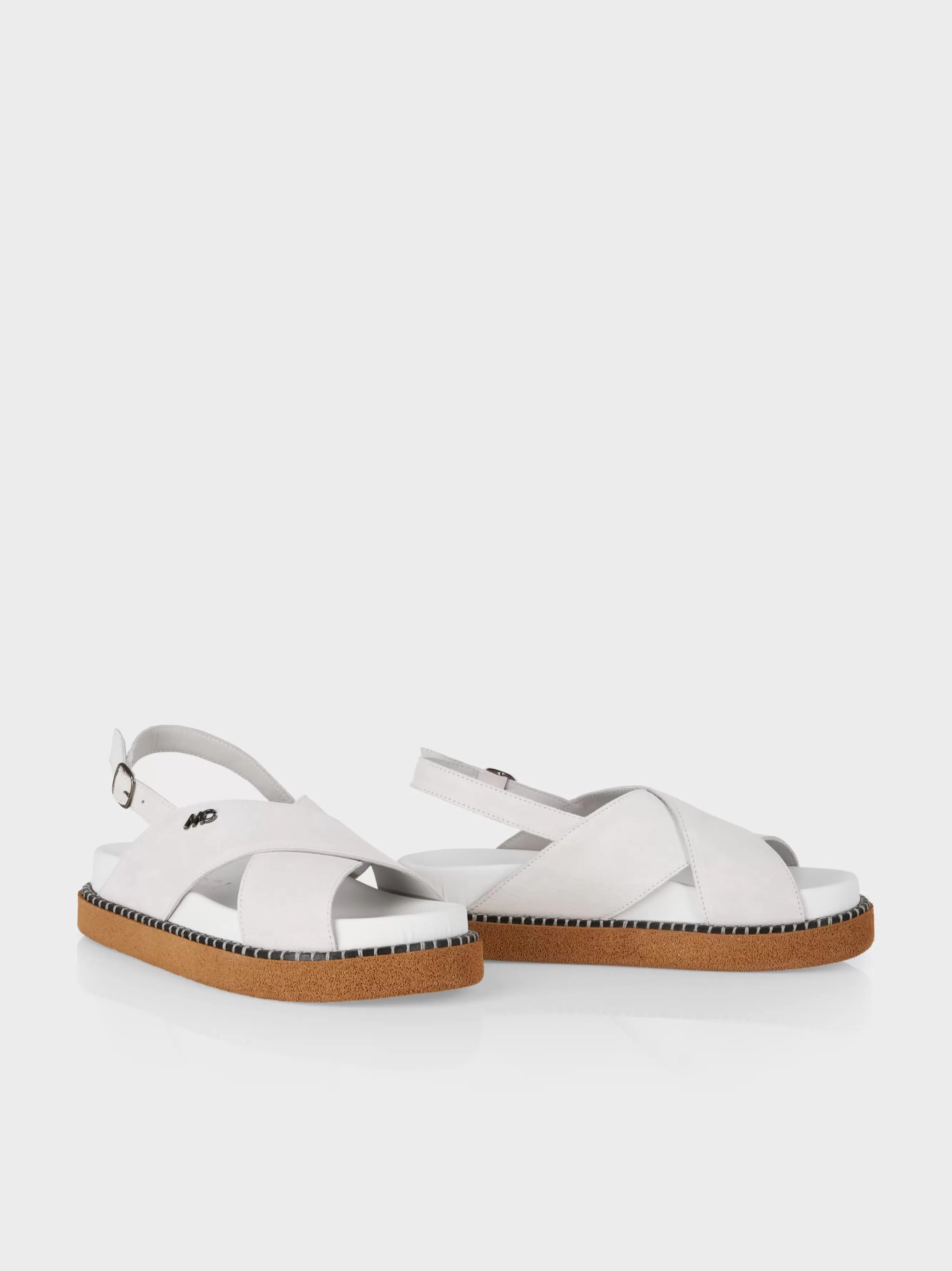 Marc Cain Schuhe-SANDALEN MIT KREUZRIEMEN white