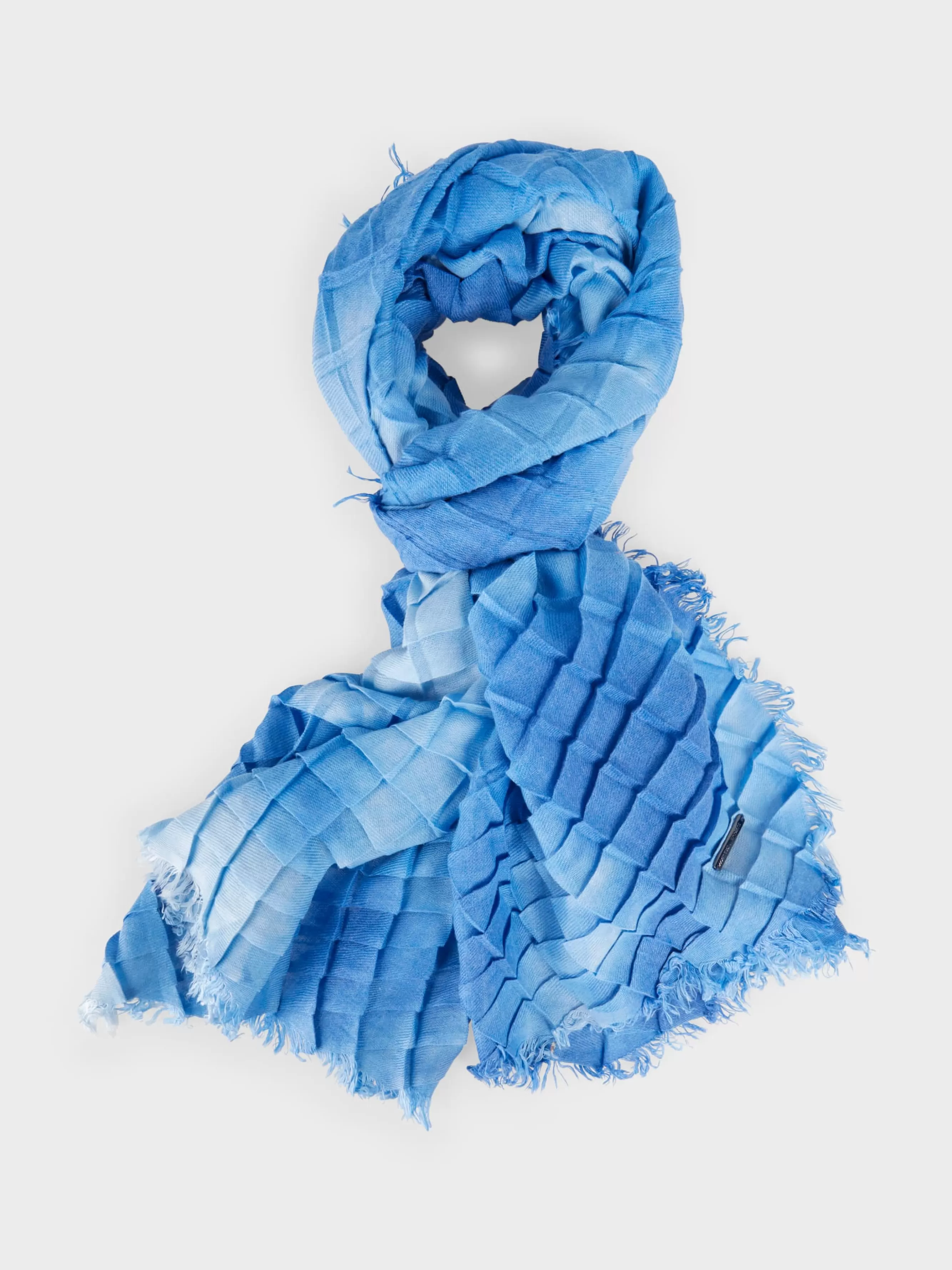 Marc Cain Accessoires-SCHAL MIT BATIKMUSTER bright azure