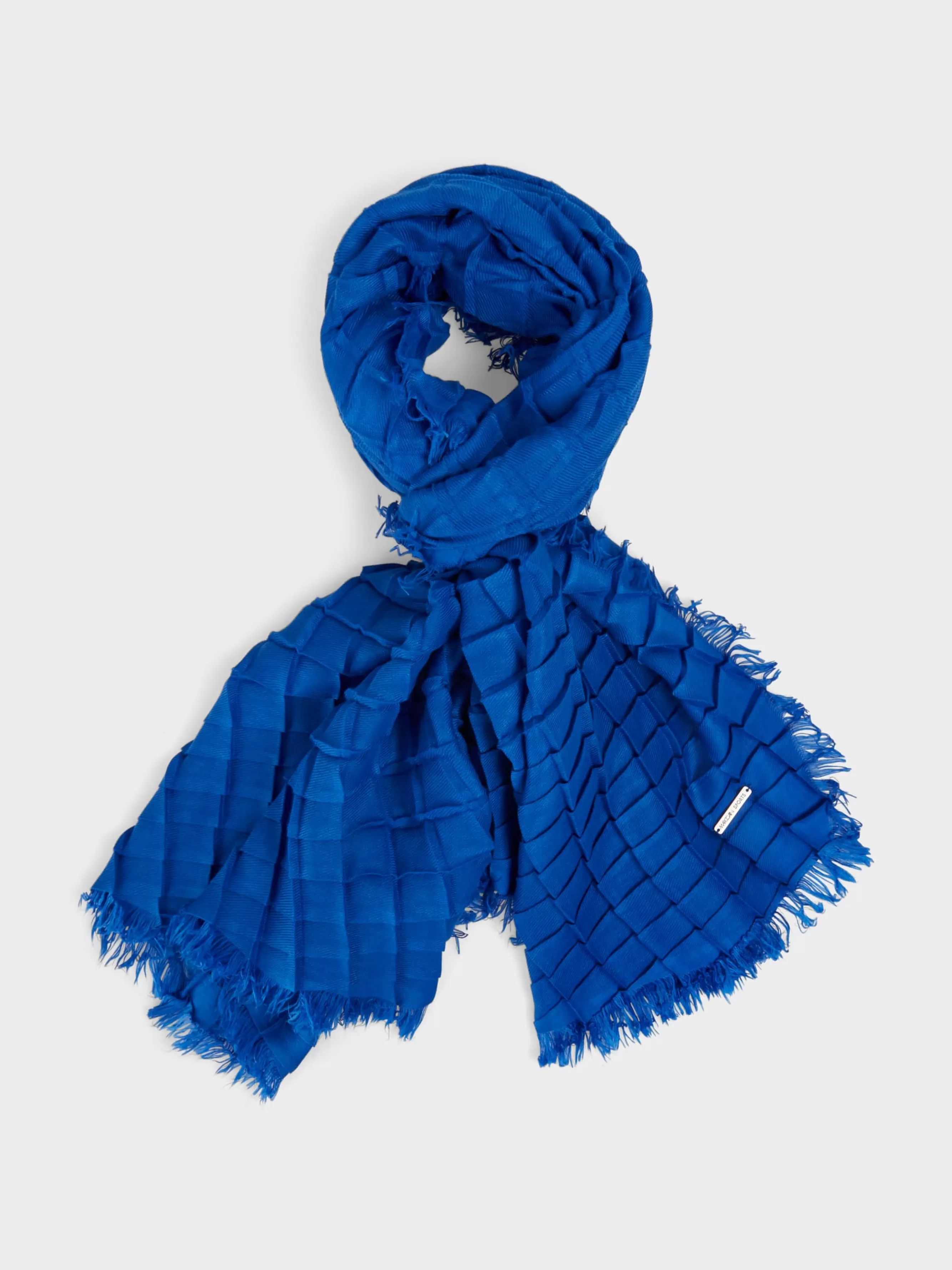 Marc Cain Accessoires-SCHAL MIT PLISSEEMUSTER bright royal blue