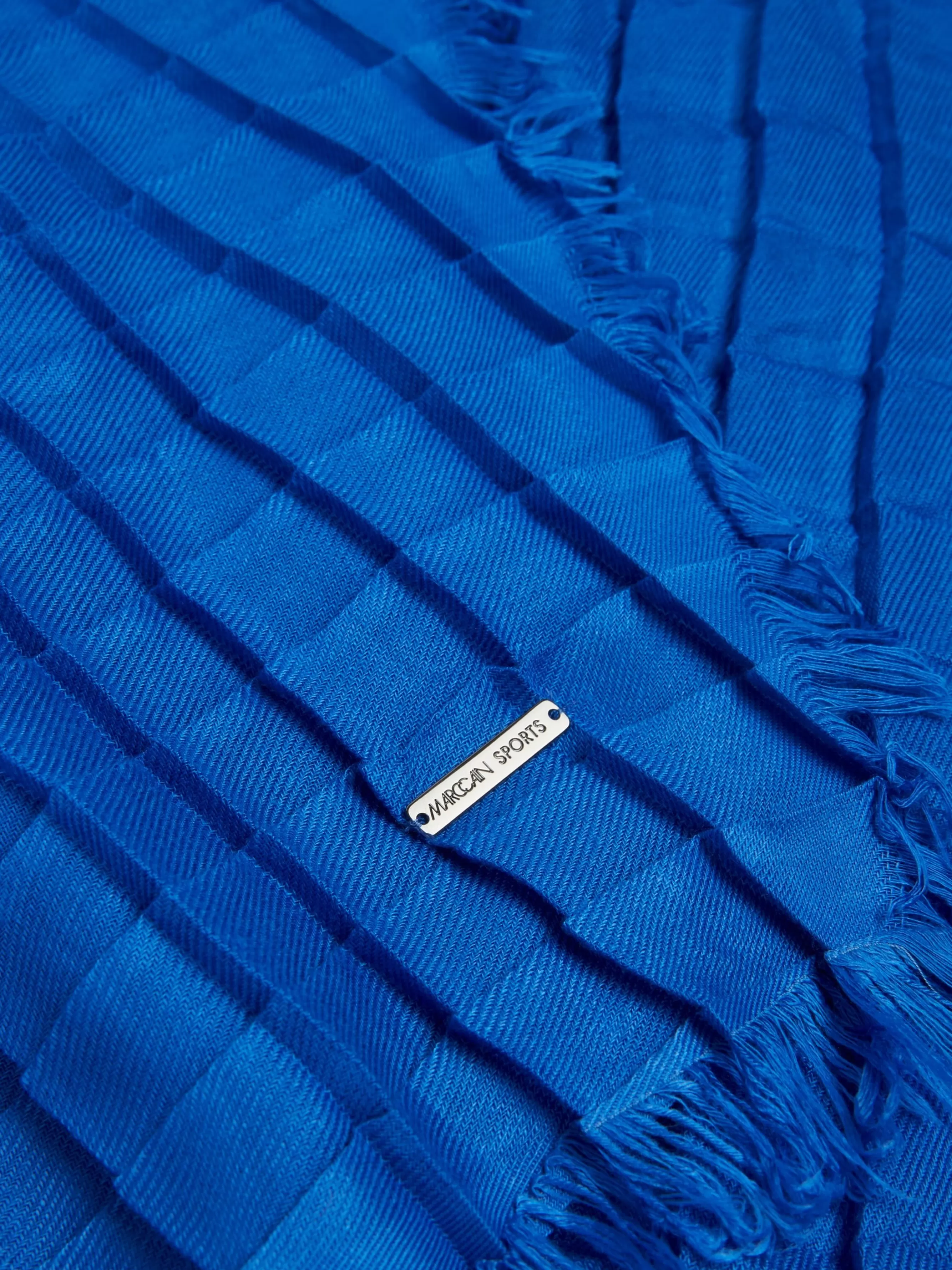 Marc Cain Accessoires-SCHAL MIT PLISSEEMUSTER bright royal blue