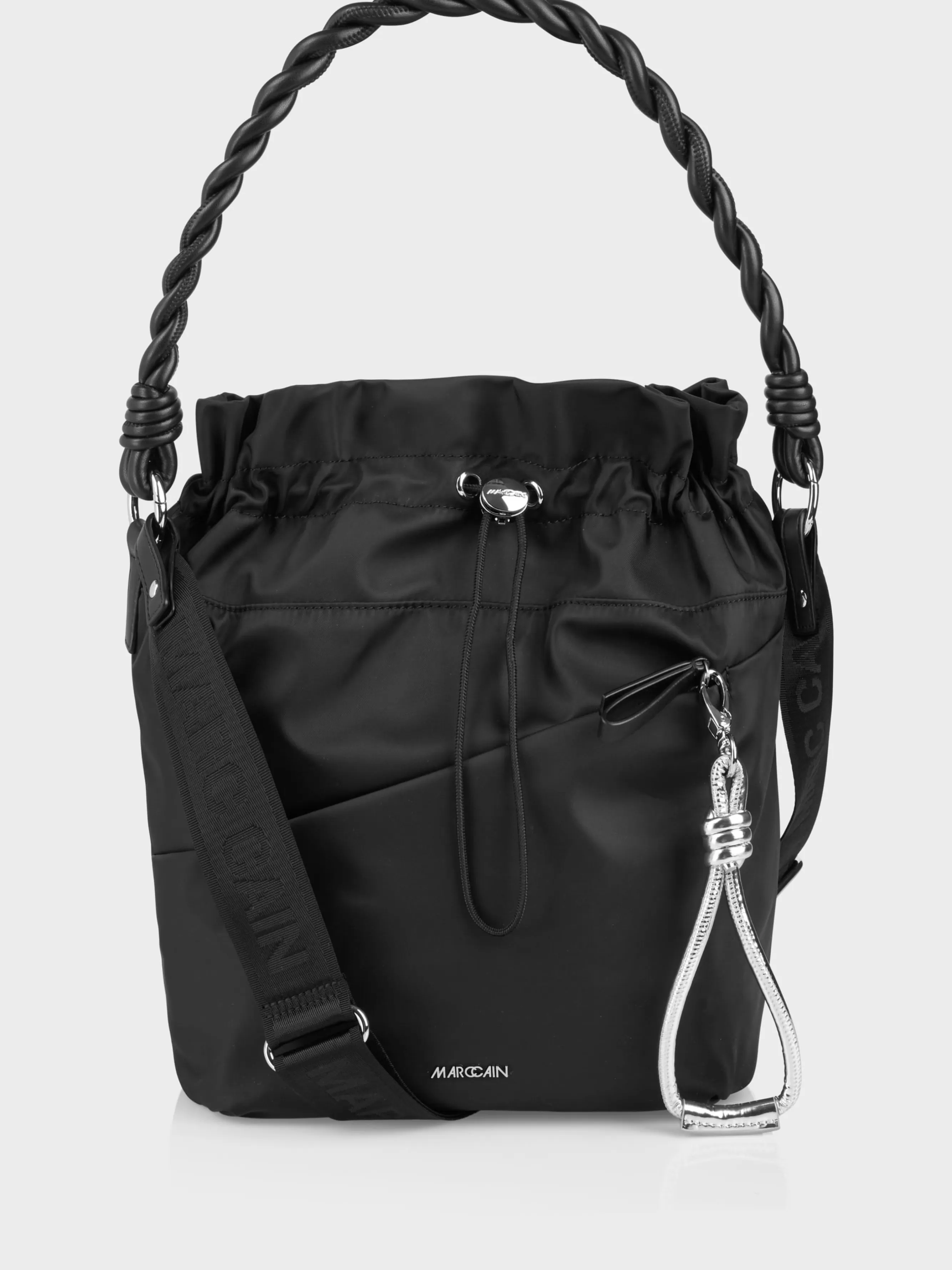 Marc Cain Taschen-SCHULTERTASCHE "RETHINK TOGETHER" black