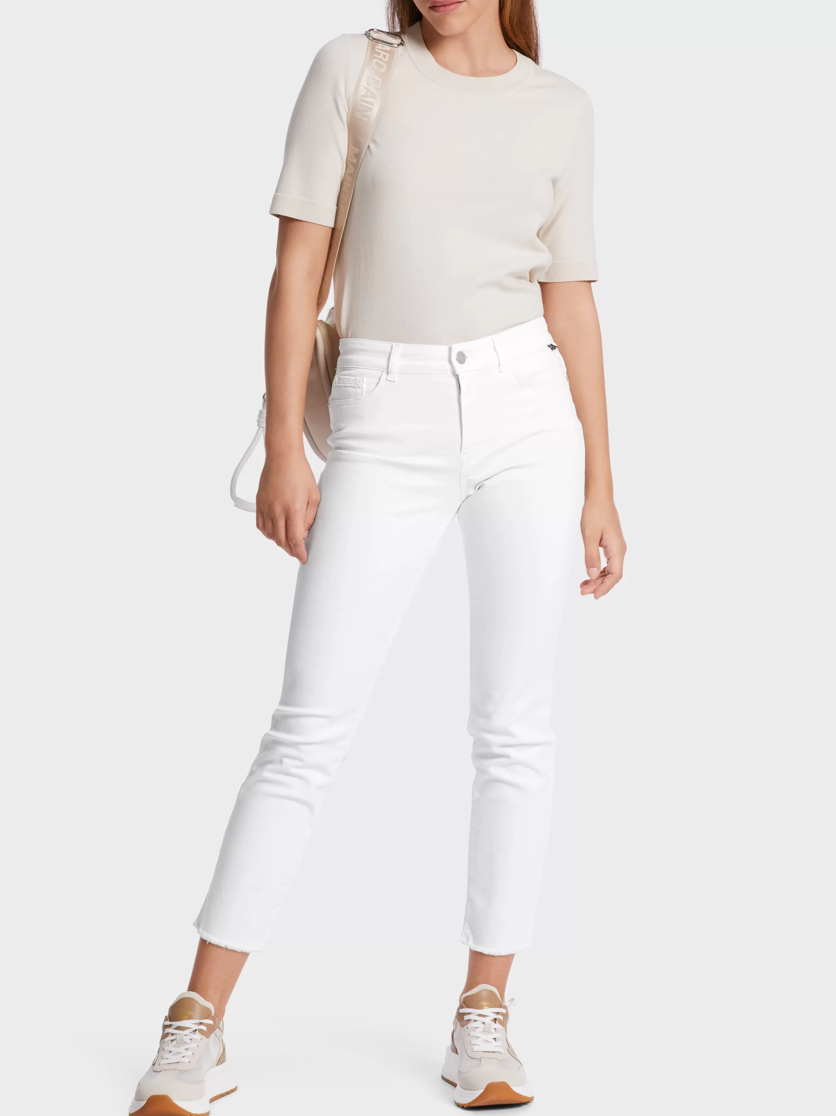 Marc Cain Jeans-SLIM FIT MODELL SILEA "RETHINK TOGETHER" white