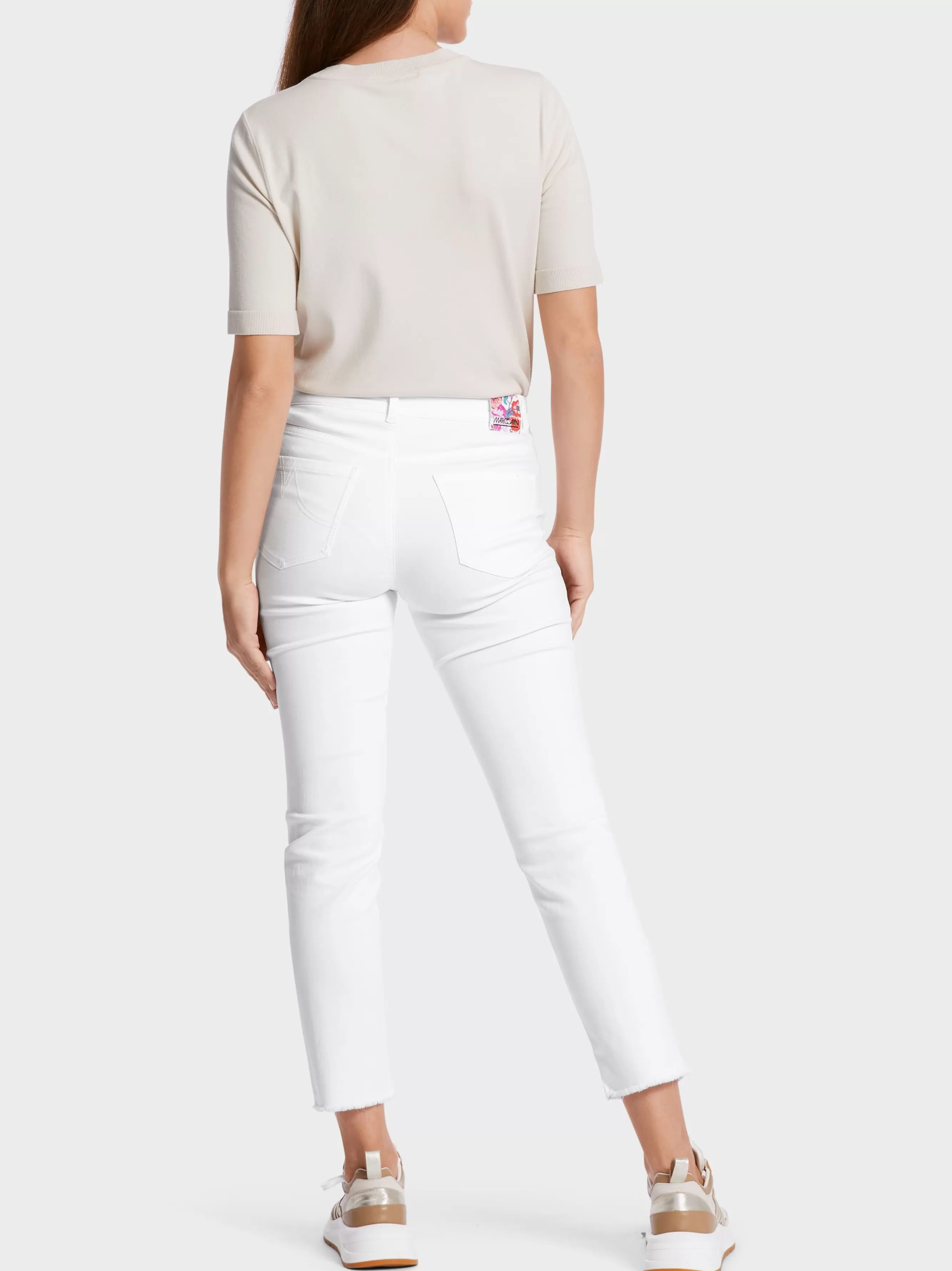 Marc Cain Jeans-SLIM FIT MODELL SILEA "RETHINK TOGETHER" white