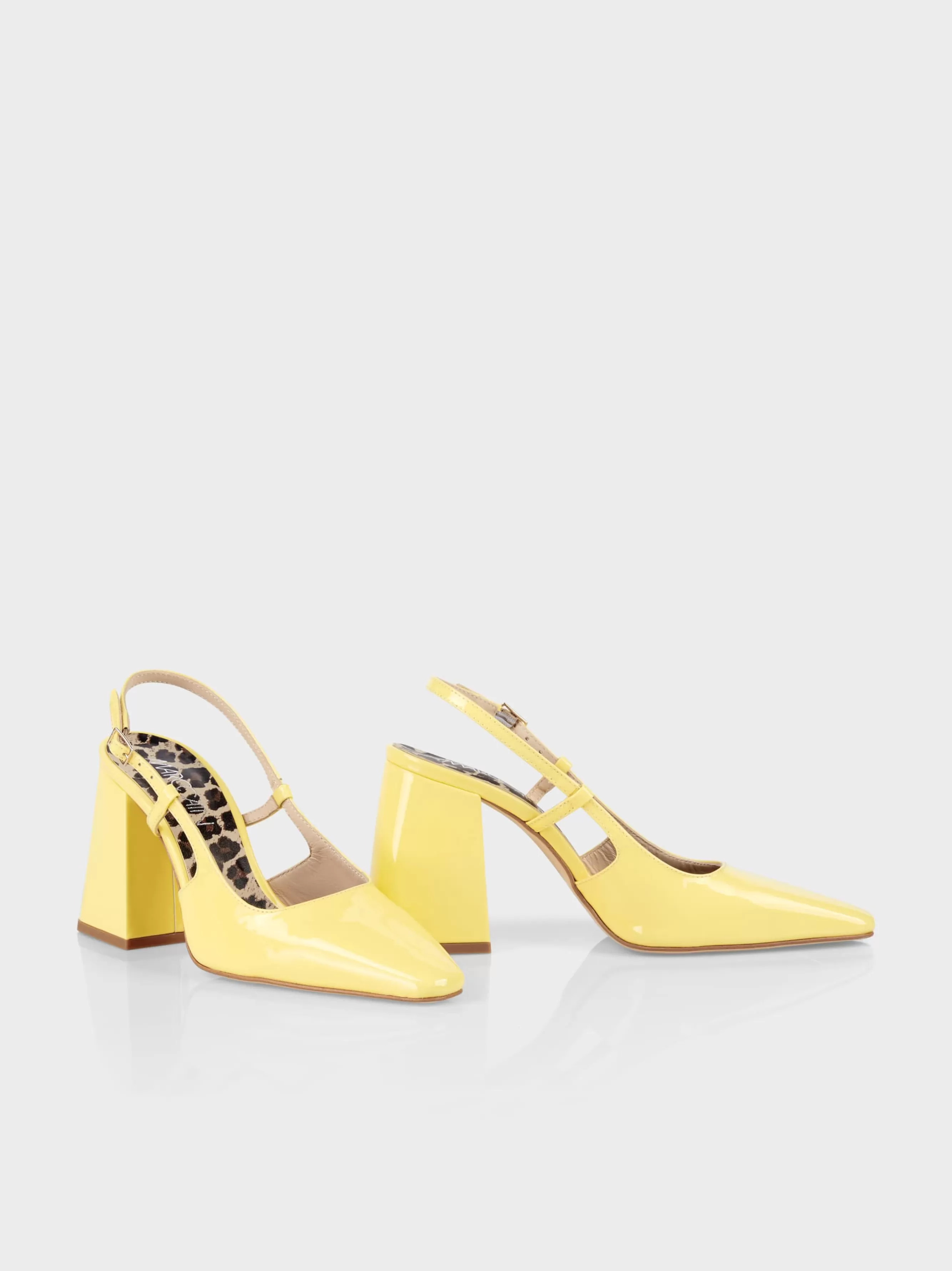 Marc Cain Schuhe-SLINGS IN LACKLEDER "RETHINK TOGETHER" pale lemon