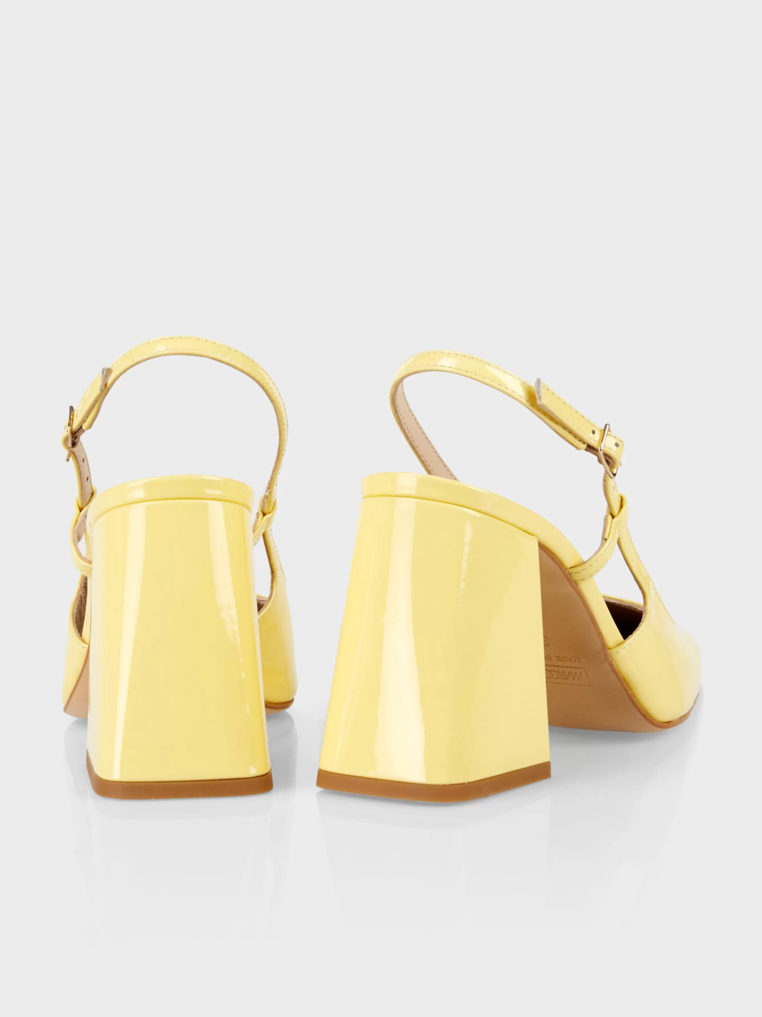 Marc Cain Schuhe-SLINGS IN LACKLEDER "RETHINK TOGETHER" pale lemon