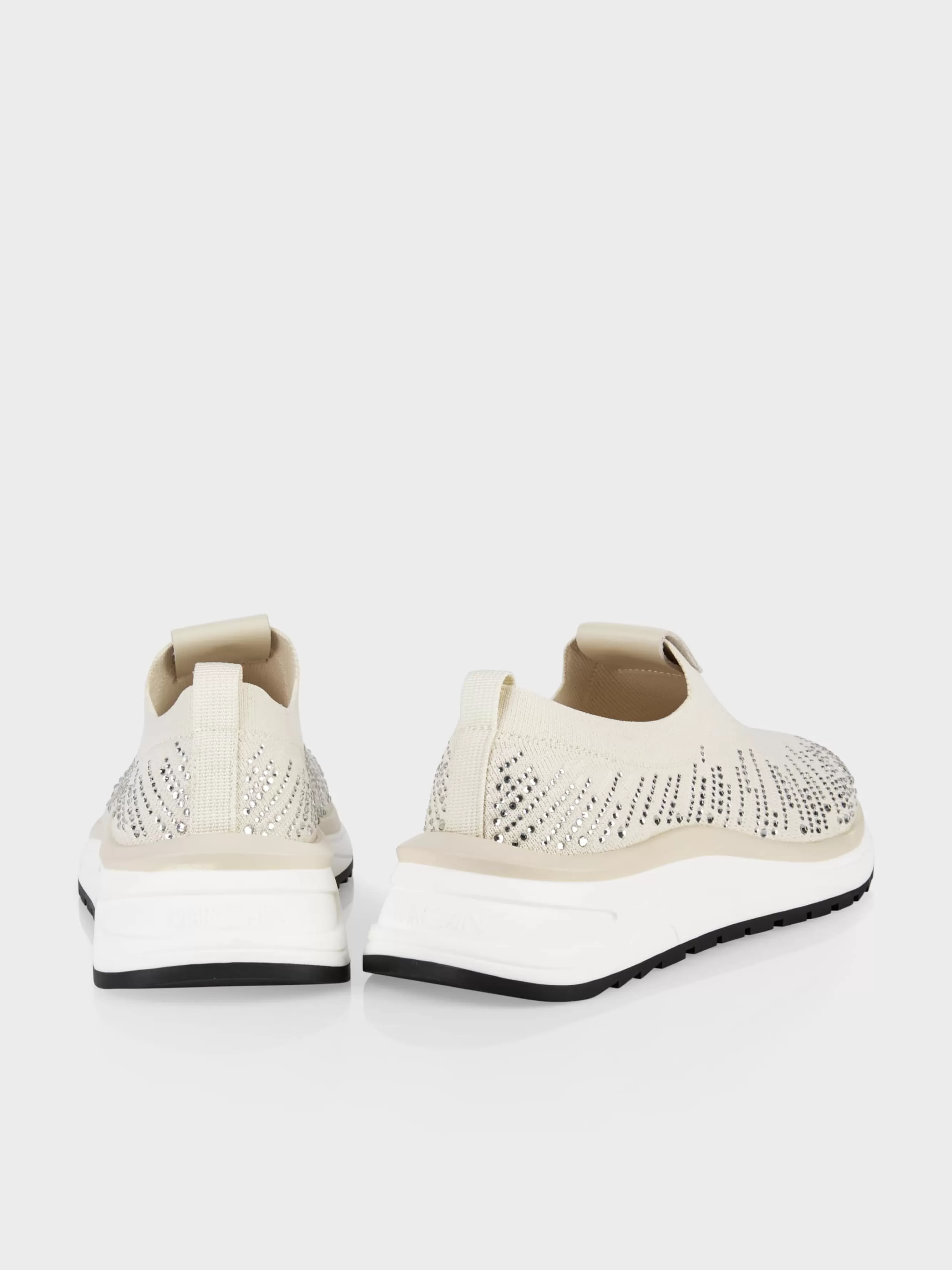 Marc Cain Schuhe-SOCK SNEAKER MIT GLITZERAPPLIKATION smoke