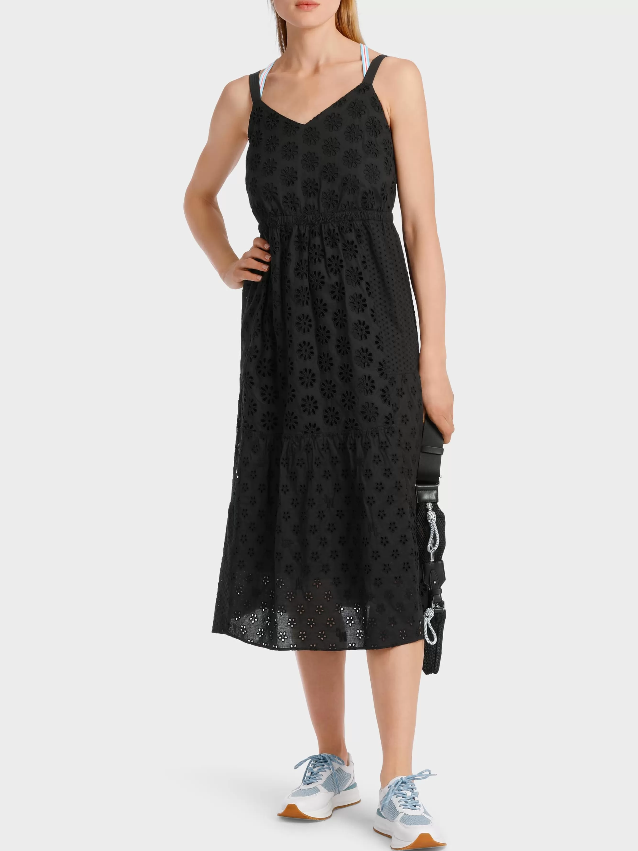 Marc Cain Kleider-SOMMERKLEID MIT LOCHSTICKEREI black