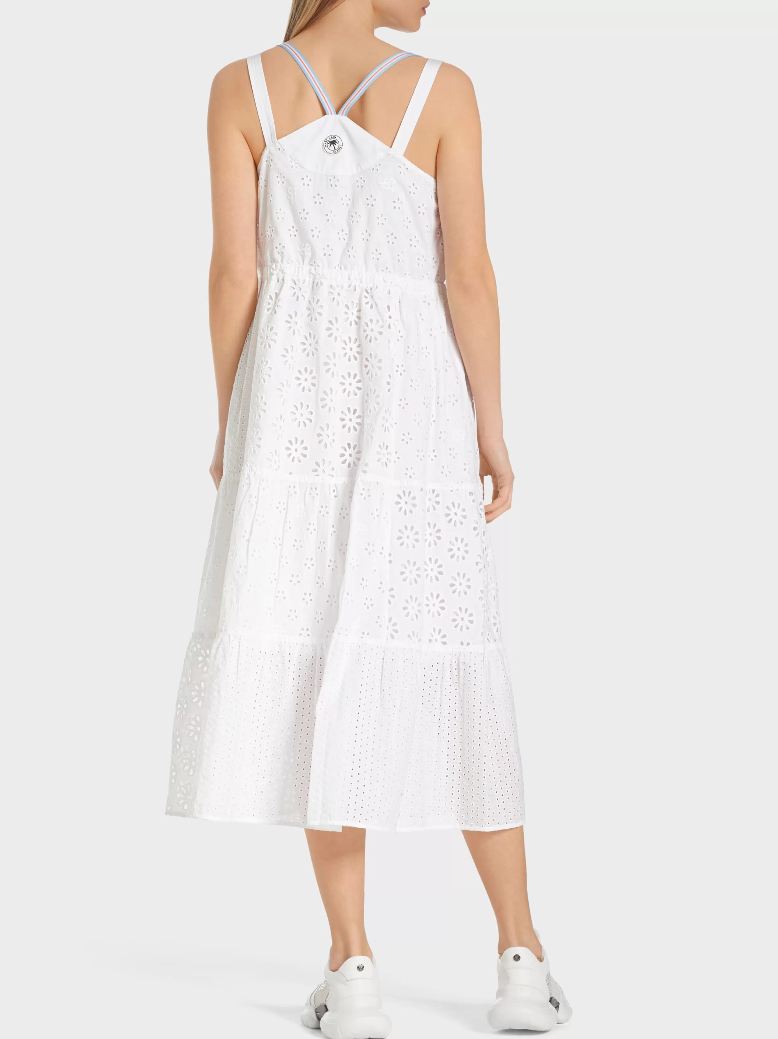 Marc Cain Kleider-SOMMERKLEID MIT LOCHSTICKEREI white