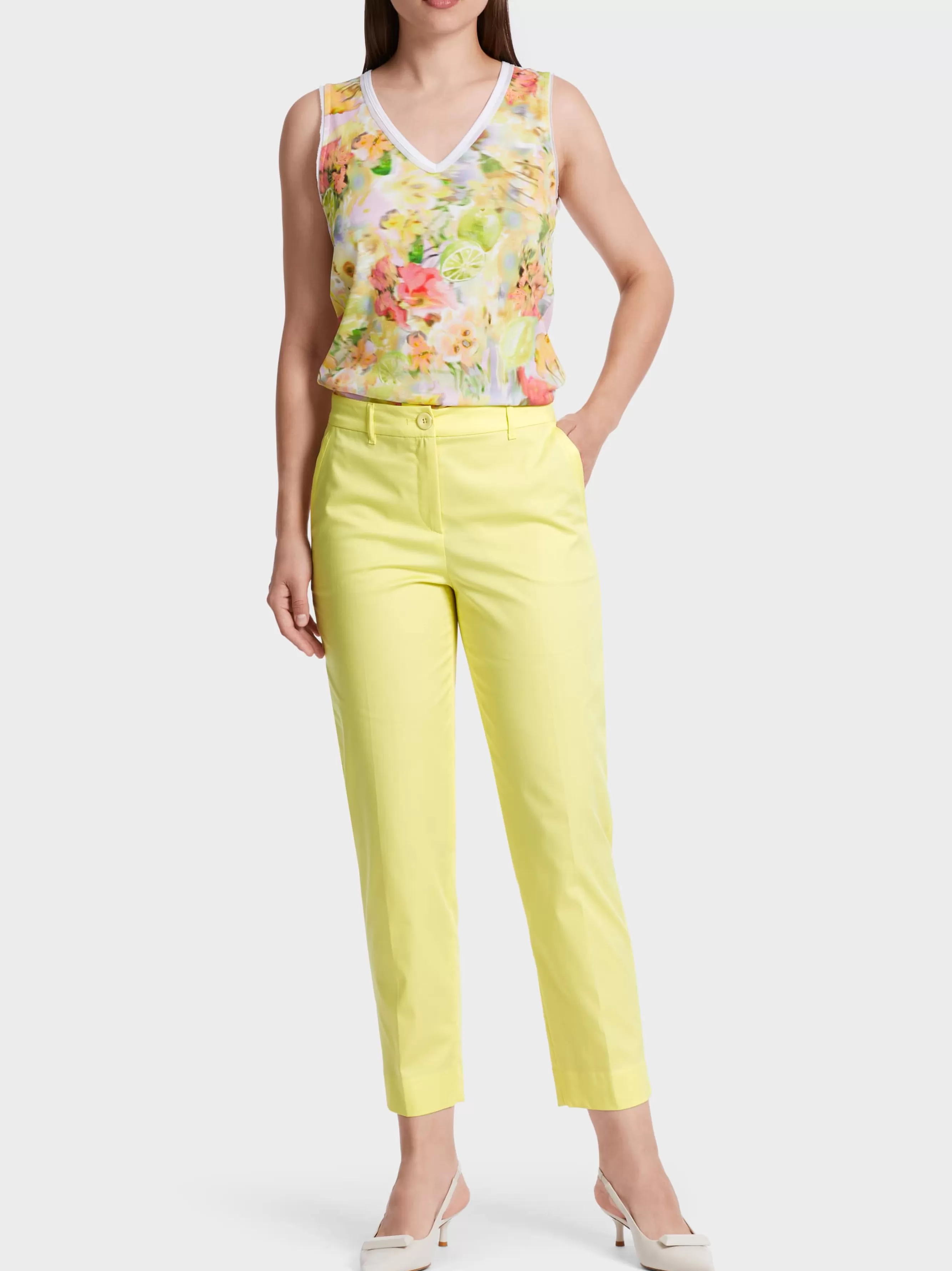 Marc Cain Hosen | Hosenanzüge-SOMMERLICHE HOSE FUSHUN pale lemon